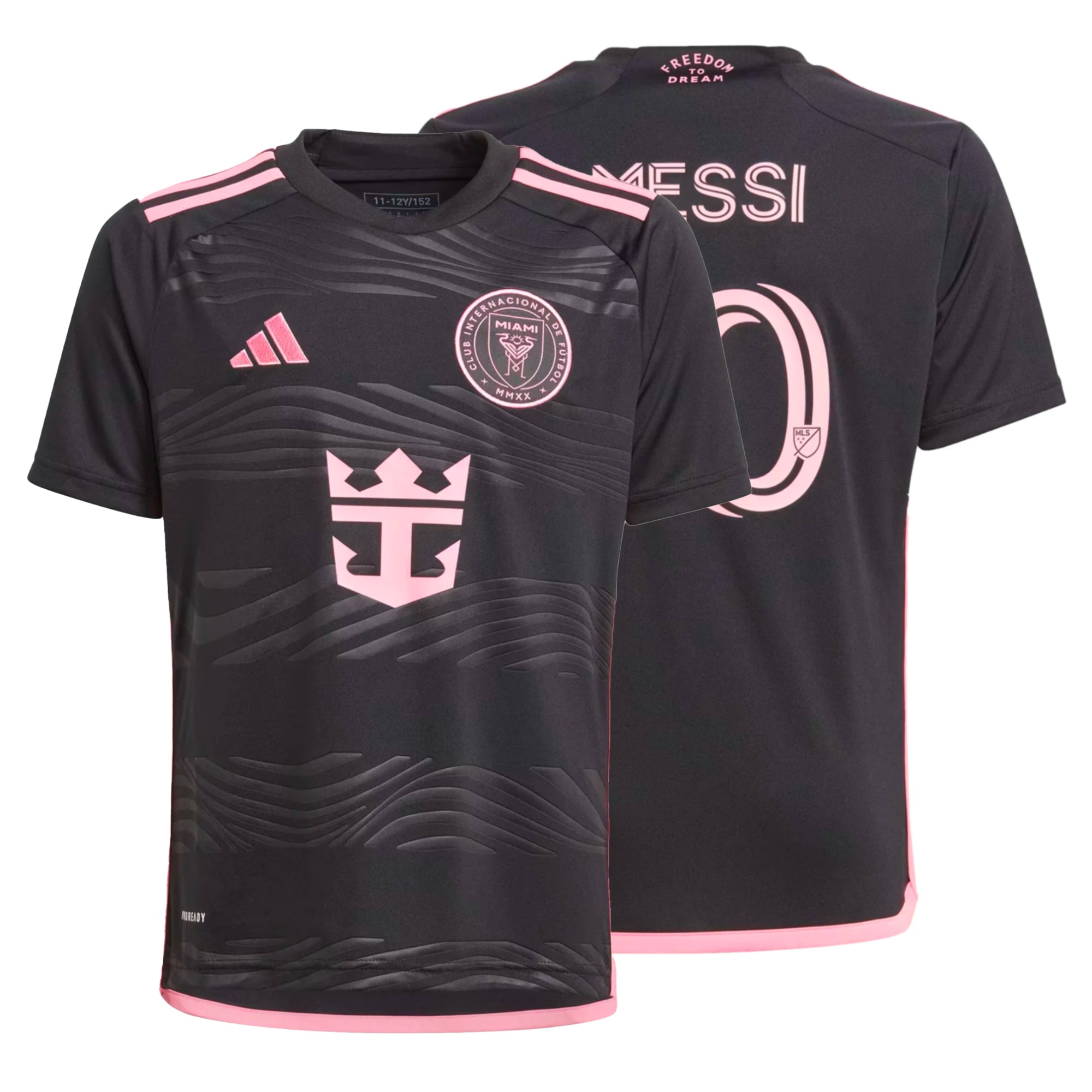 adidas Kids Inter Miami 2024/25 Away Jersey w/ Messi #10 Printing、mySite、noshort