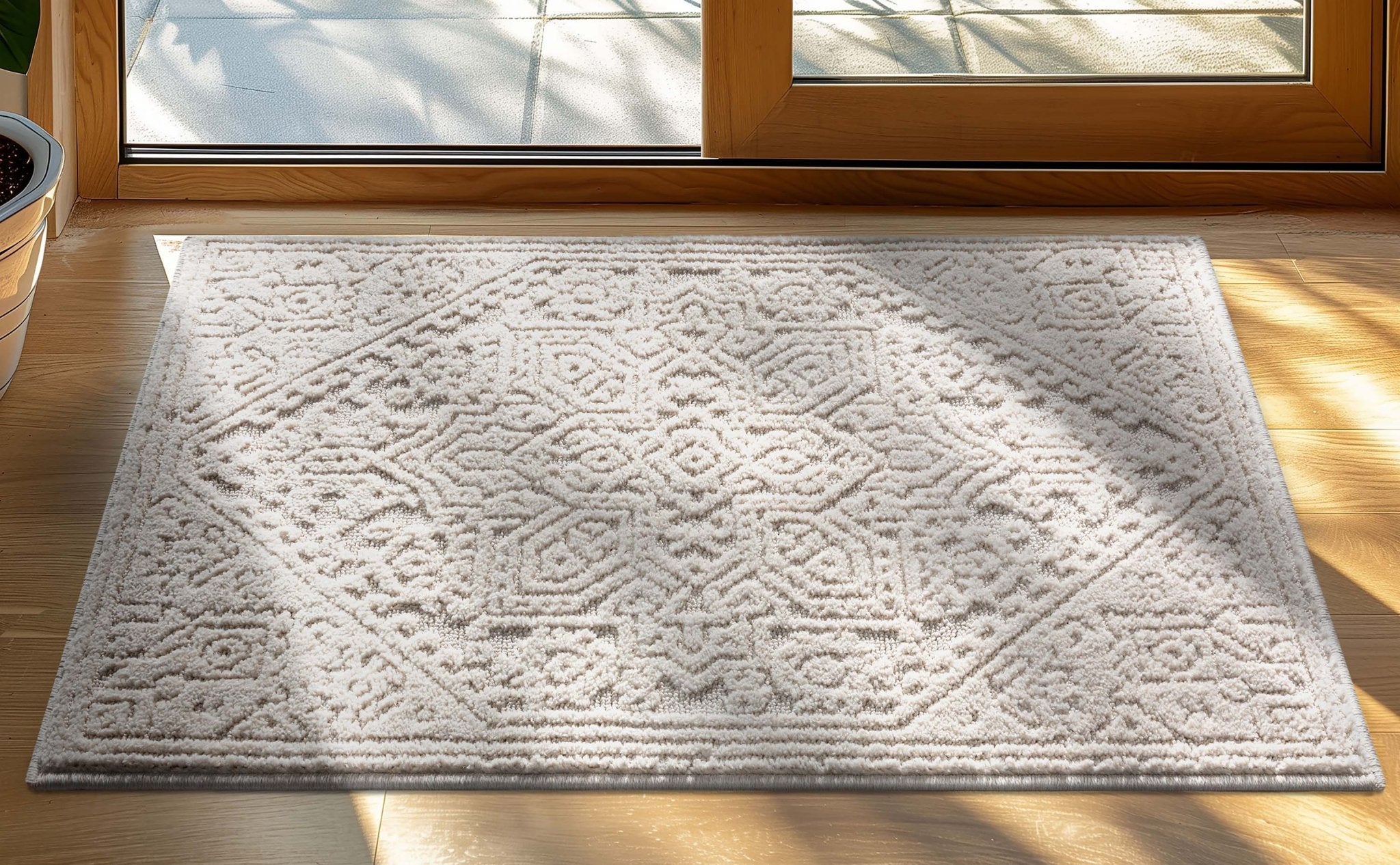 Cloud Medallion Heriz Soft Ivory Rug、mySite、gigharbornorthrealestate