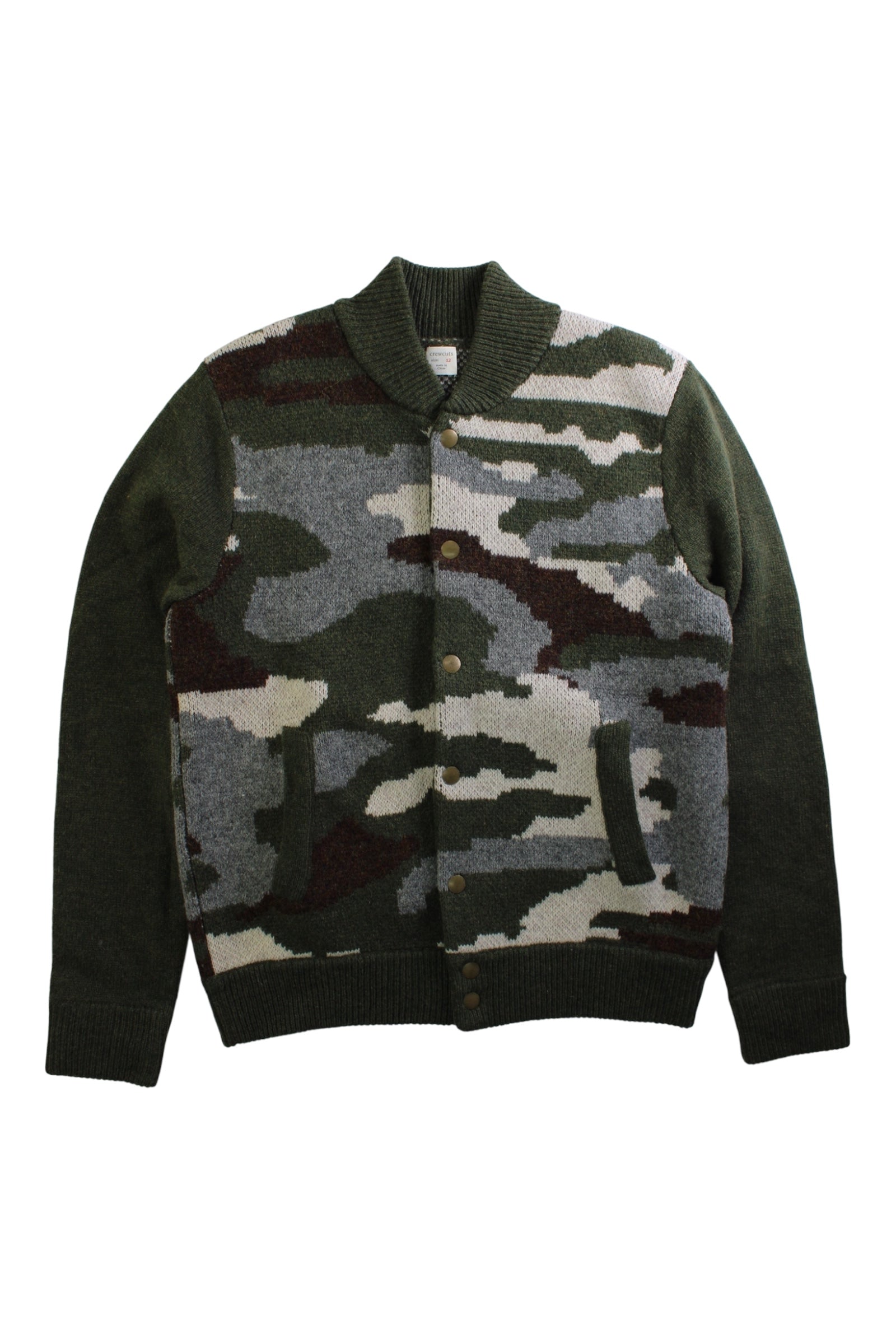 Crewcuts Buttoned Camo Sweatshirt 12Y、mySite、g9winljtr