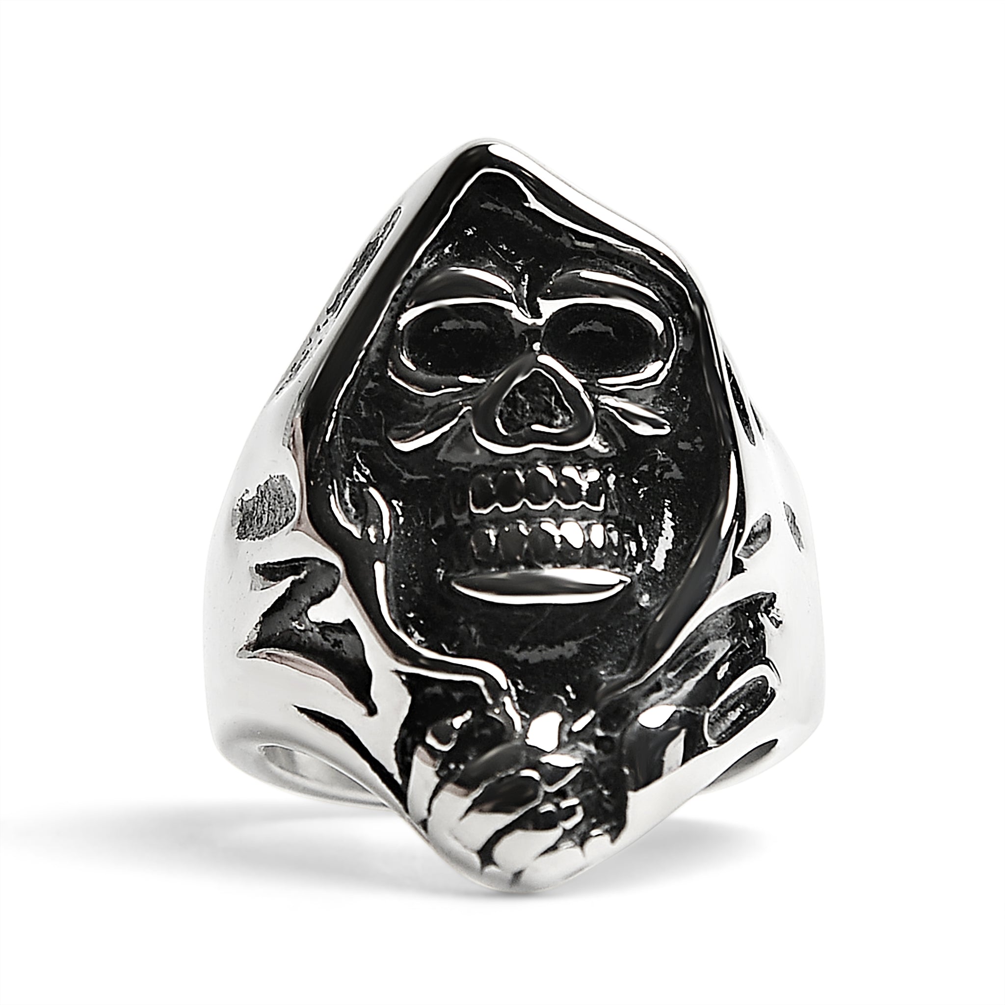 Stainless Steel Grim Reaper Skull Ring / SCR4015、mySite、dreamappss
