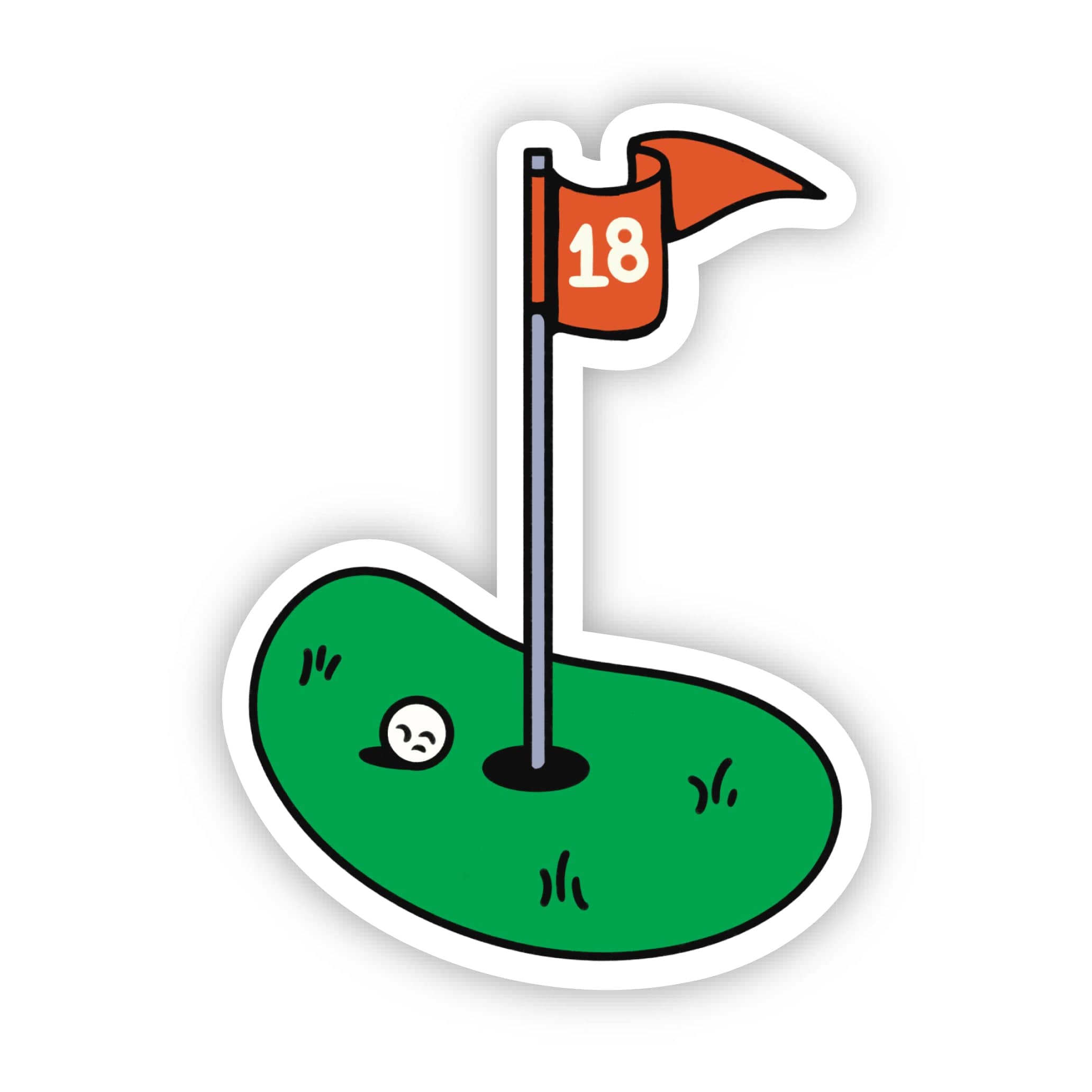  Golf Flag 18th Hole Sticker、mySite、ghnorth