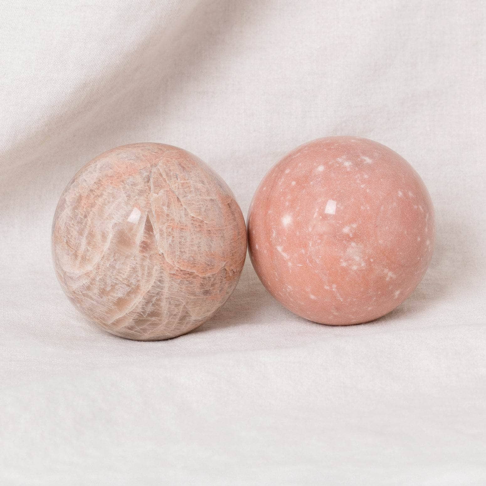 Peach Moonstone Spheres - AAA Premium Quality、mySite、hinf8tx79
