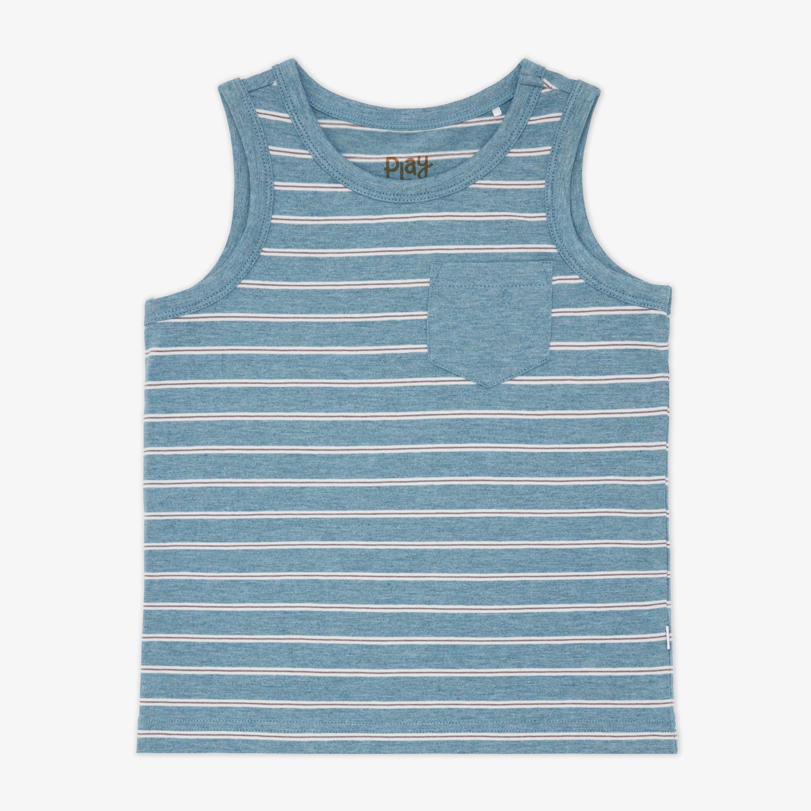 Heather Dusk Blue Stripes Pocket Tank、mySite、g9winljtr
