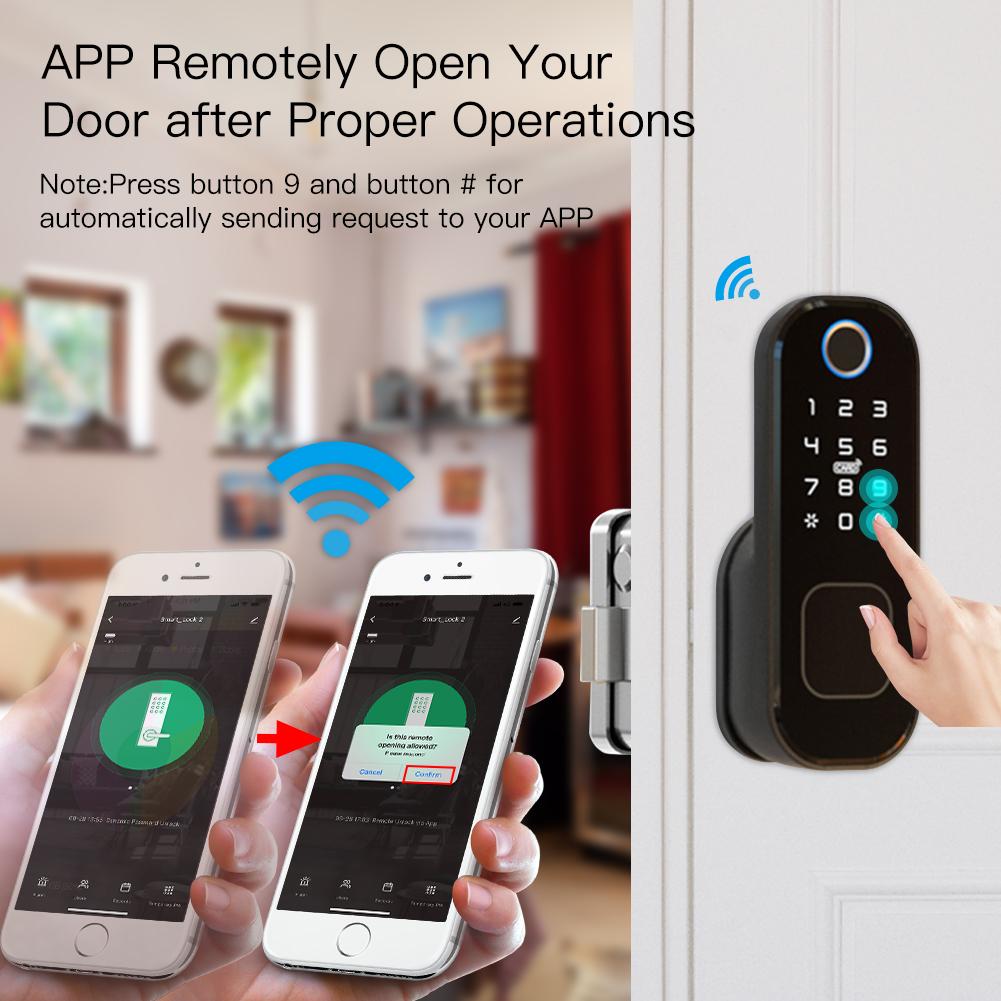 Wifi Tuya Smart Door Lock Fingerprint Digital Password Lock、mySite、fannypackpong
