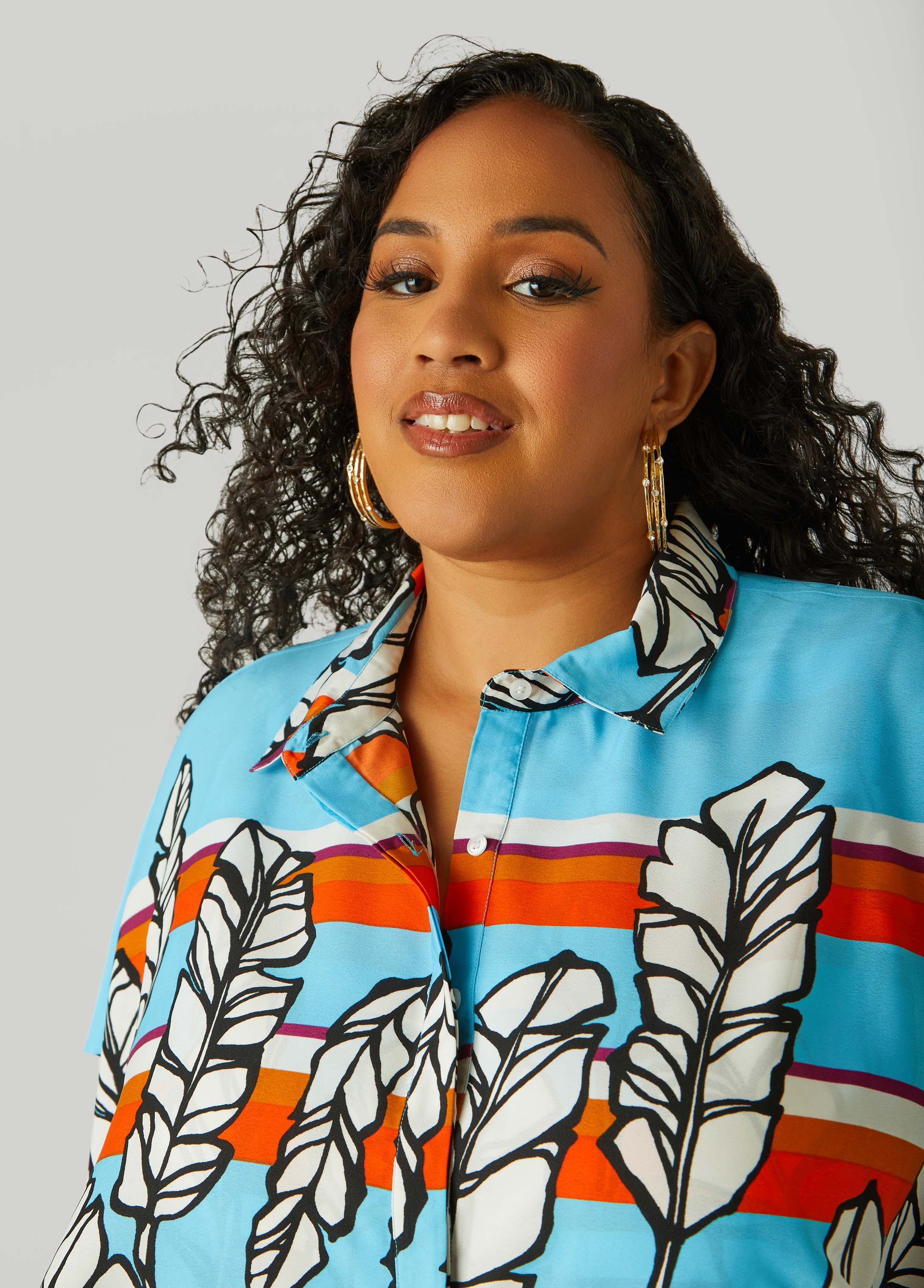 Layered Feather Print Shirt、mySite、bengalsvssteelers