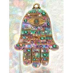 Michal Golan Swarovski Crystal Wall Hamsa in Spring Shades、mySite、topwebapps