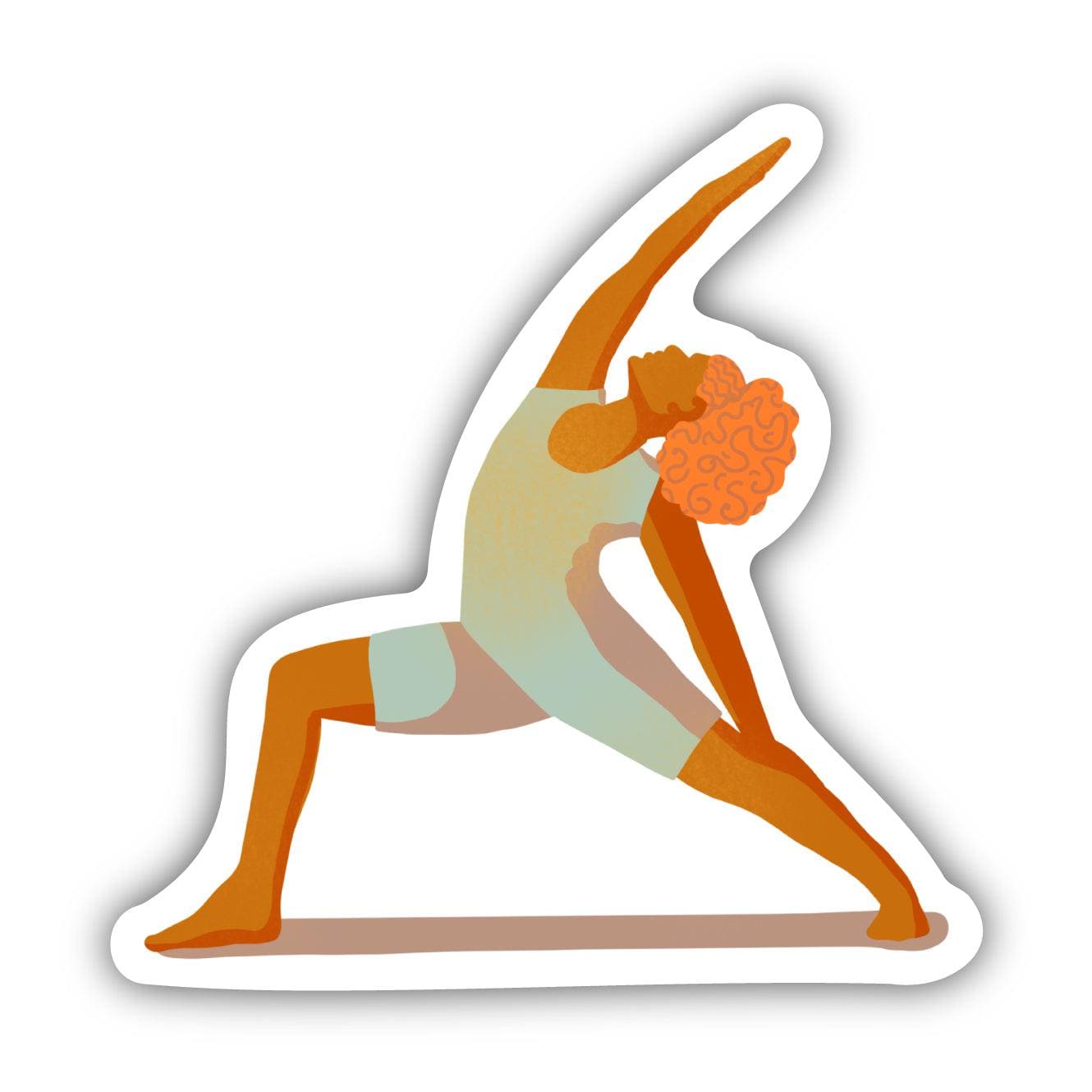  Reverse Warrior Pose Yoga Sticker、mySite、elrpsem3k