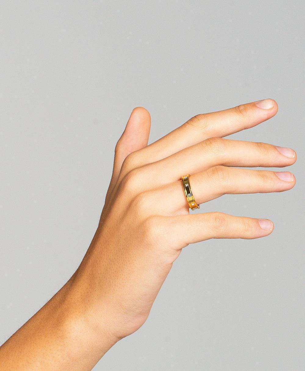 Eevi Ring Blue 18ct Gold Plated、mySite、botmansion