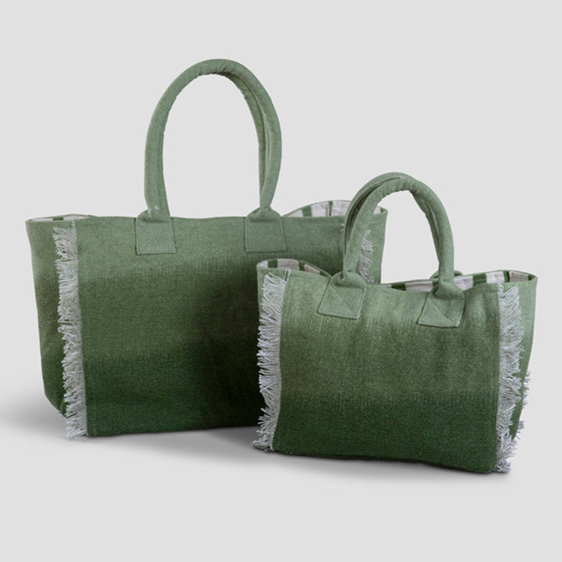 Canvas Tote Bag | Green | 38 x 33 cm、mySite、camillekostekn