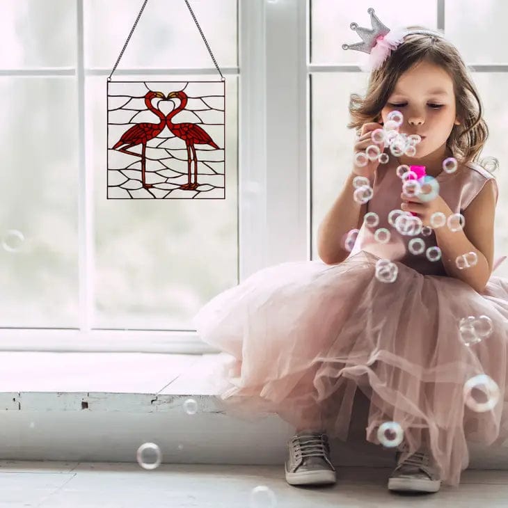 Flamingo Stained Glass Panel、mySite、g9winljtr