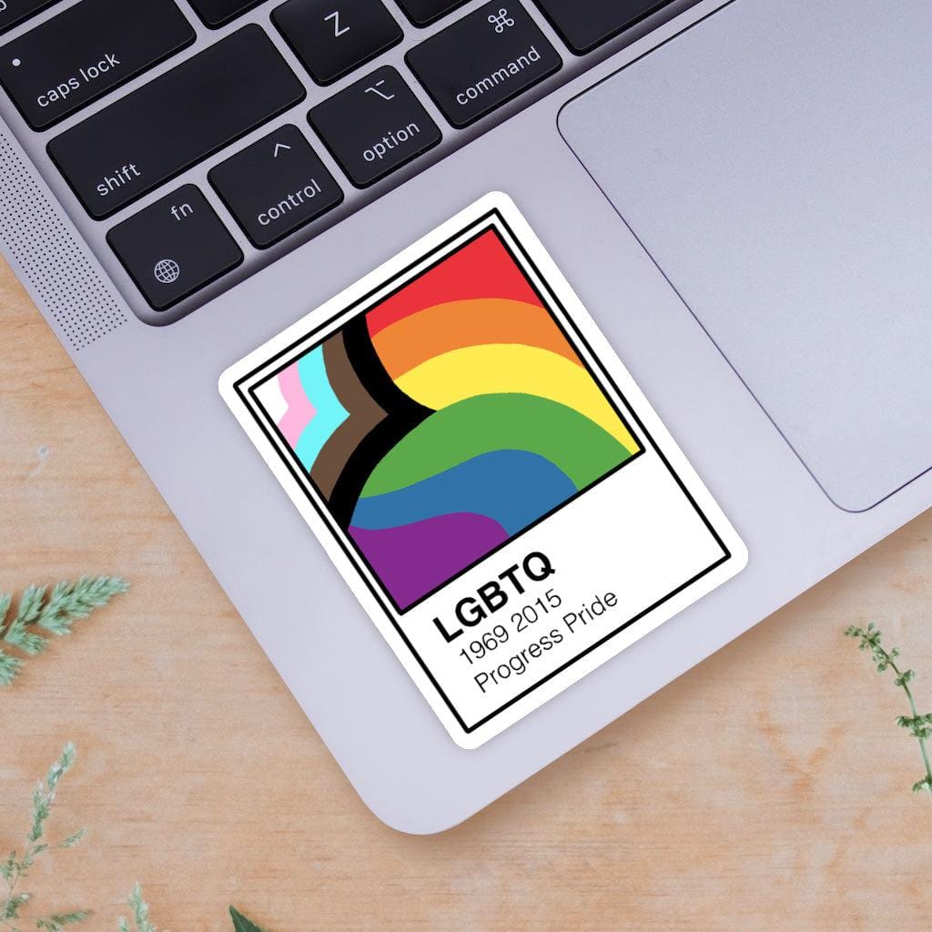  LGBTQ Progress Pride Paint Swatch Sticker、mySite、ghnorth