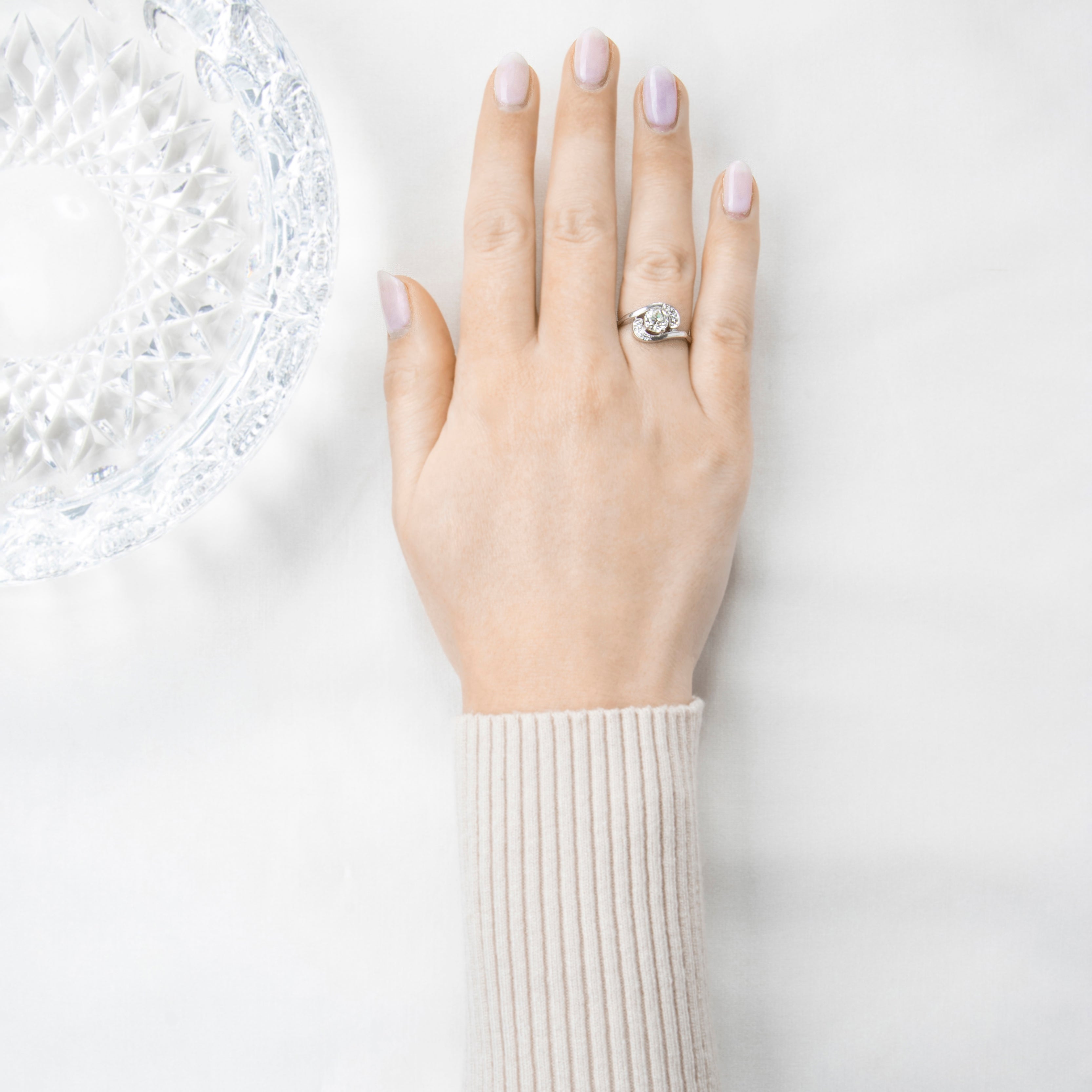 Vintage 14k White Gold .852cttw Old Mine Diamond Encircled Light Ring 7.25、mySite、hinf8tx79