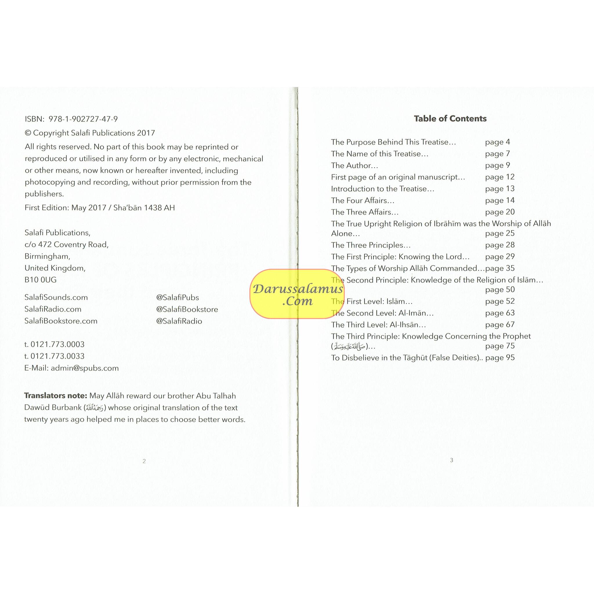 The Three Fundamental Principles Of Islam And Their Proofs Study Book By Muhammad Ibn Abdul-Wahhab、mySite、topwebapps