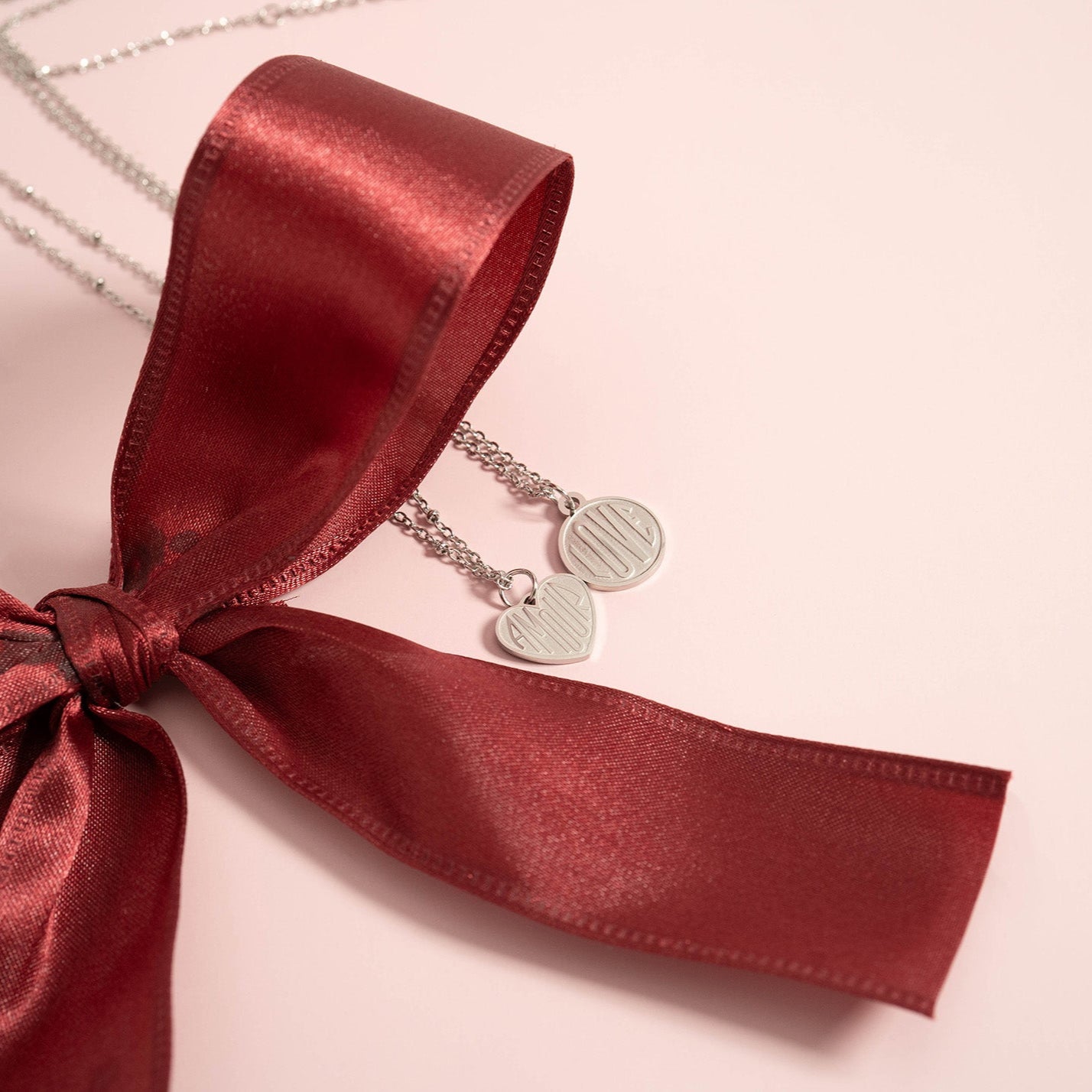 18K Gold PVD Stainless Steel Round Love Charm / PDL0254、mySite、dreamappss