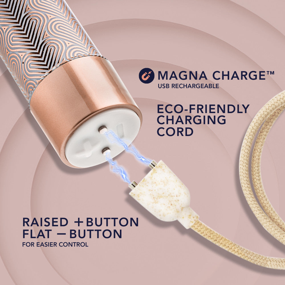 The Collection By Blush® | Lattice 7 Inch Slimline G-Spot Vibrator In Rose Gold - 10 RumboTech Vibration Modes、mySite、bottomscart