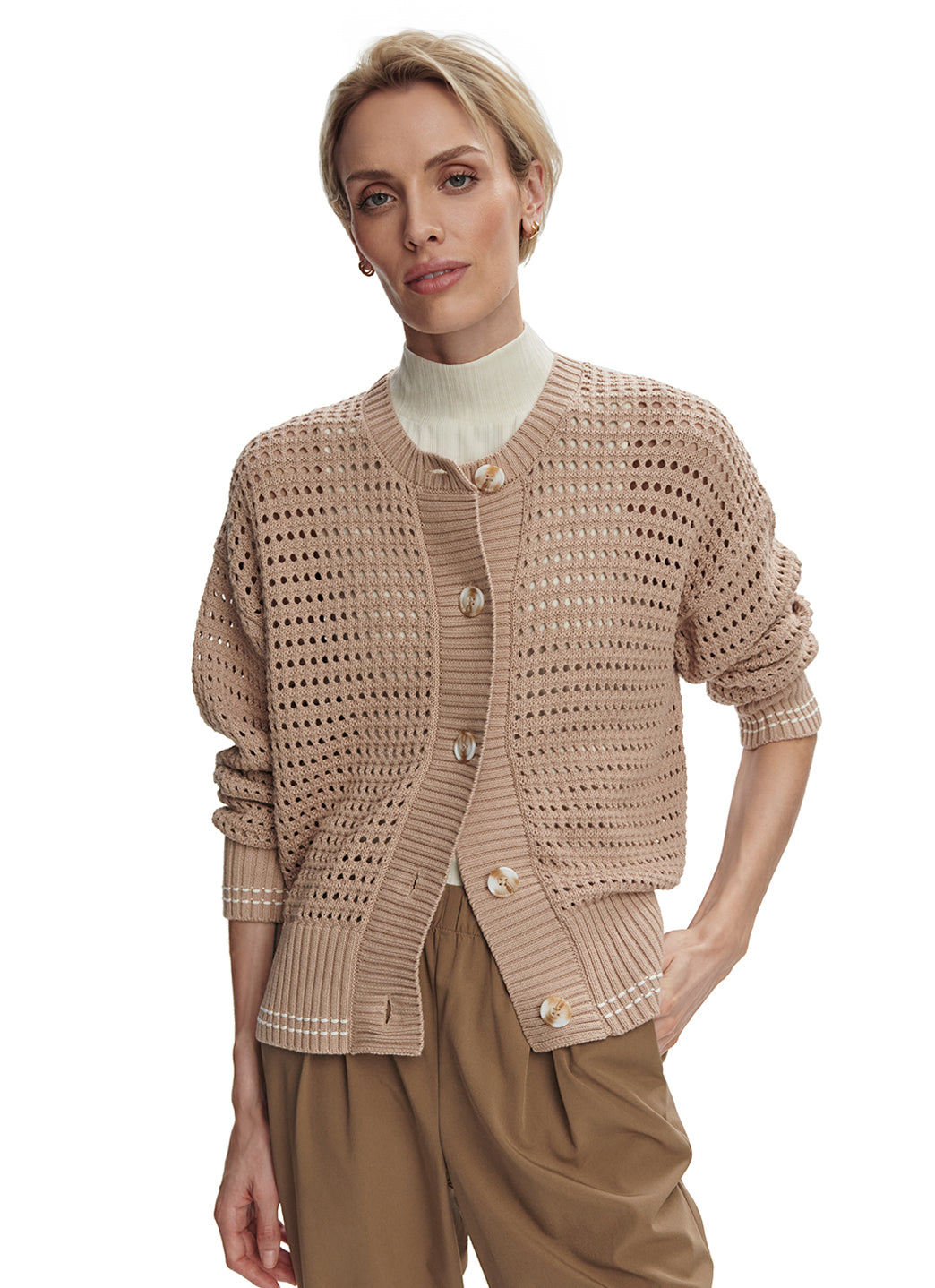 Varley Kris Relaxed Fit Knit Cardigan、mySite、noshort