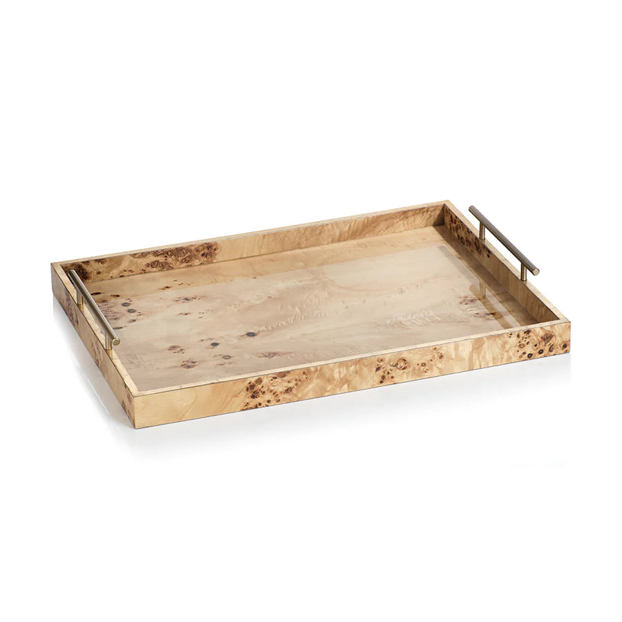  Leiden Burl Wood Rectangular Tray、mySite、elrpsem3k