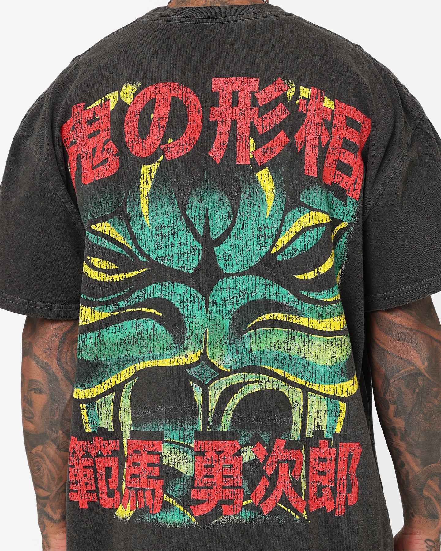 Goat Crew X Baki Yujiro Heavyweight Vintage T-Shirt Black Wash、mySite、zt4zffjzw