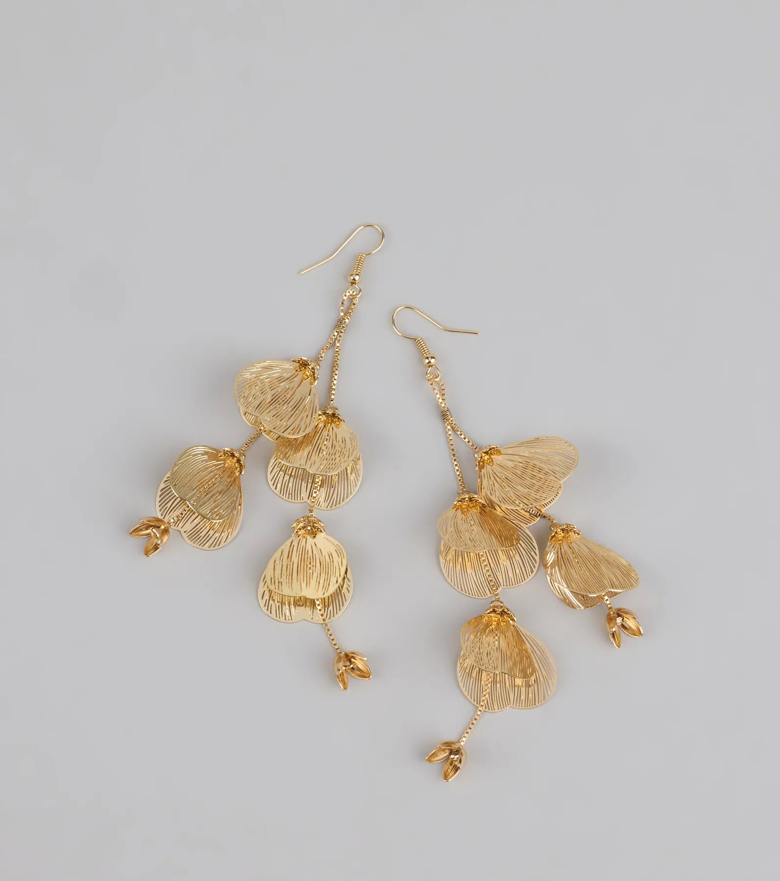  Natural Elegance Flower Petal Earrings、mySite、justintrudeaud