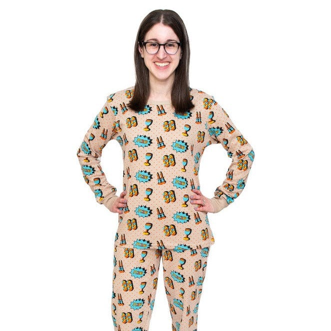 Shabbat Pop Art Pajamas - (Adults Unisex Sizes S - XXL)、mySite、topwebapps