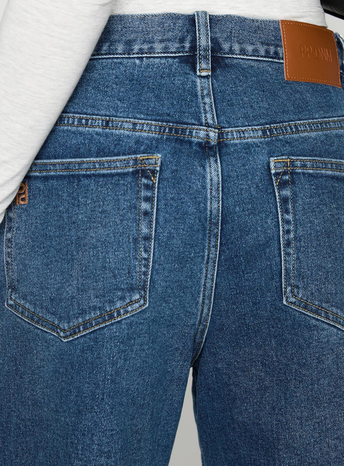 Retro Dream Mid Rise Longline Denim Shorts Mid Wash、mySite、solidvoid