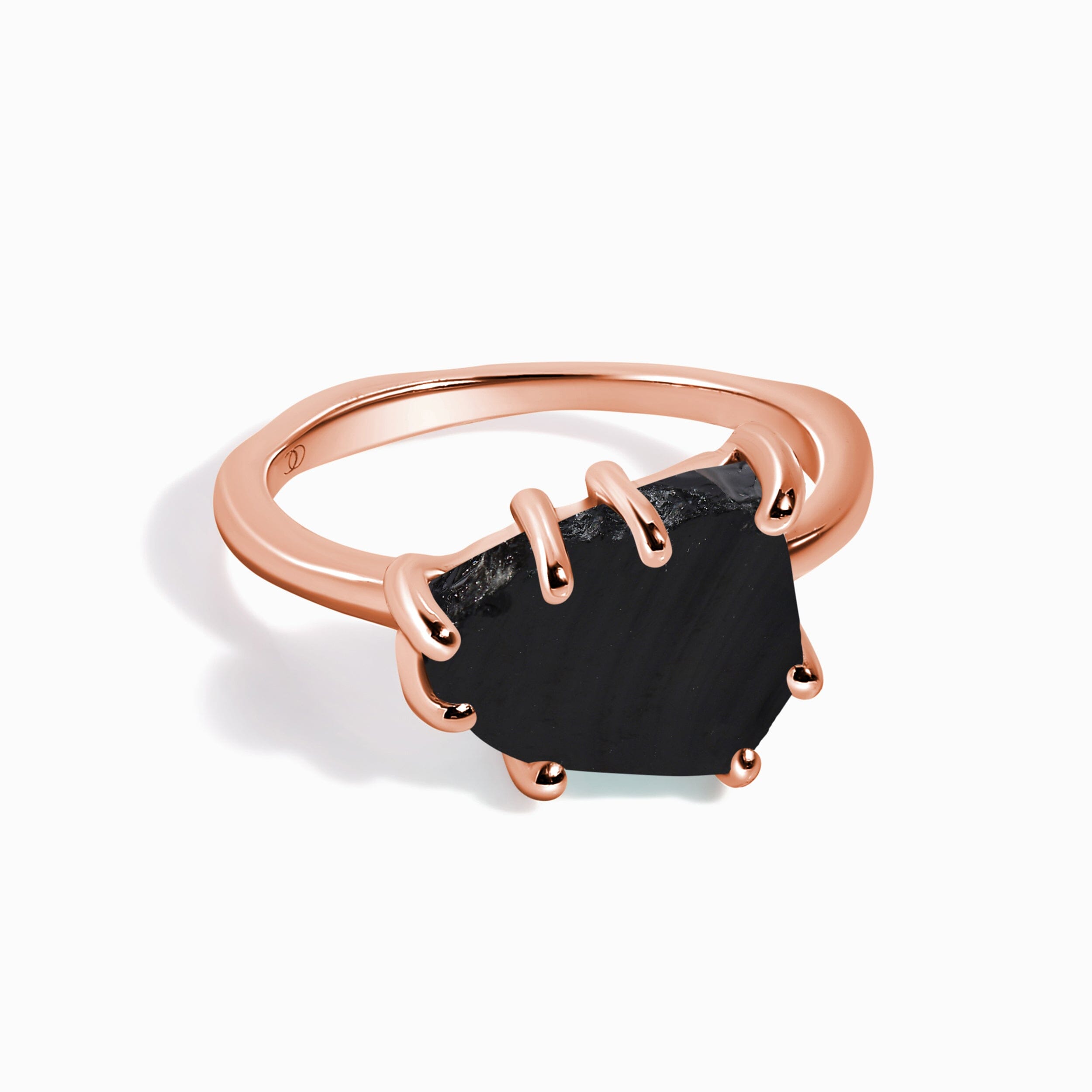 Raw Crystal Ring - Serene Black Obsidian、mySite、hinf8tx79
