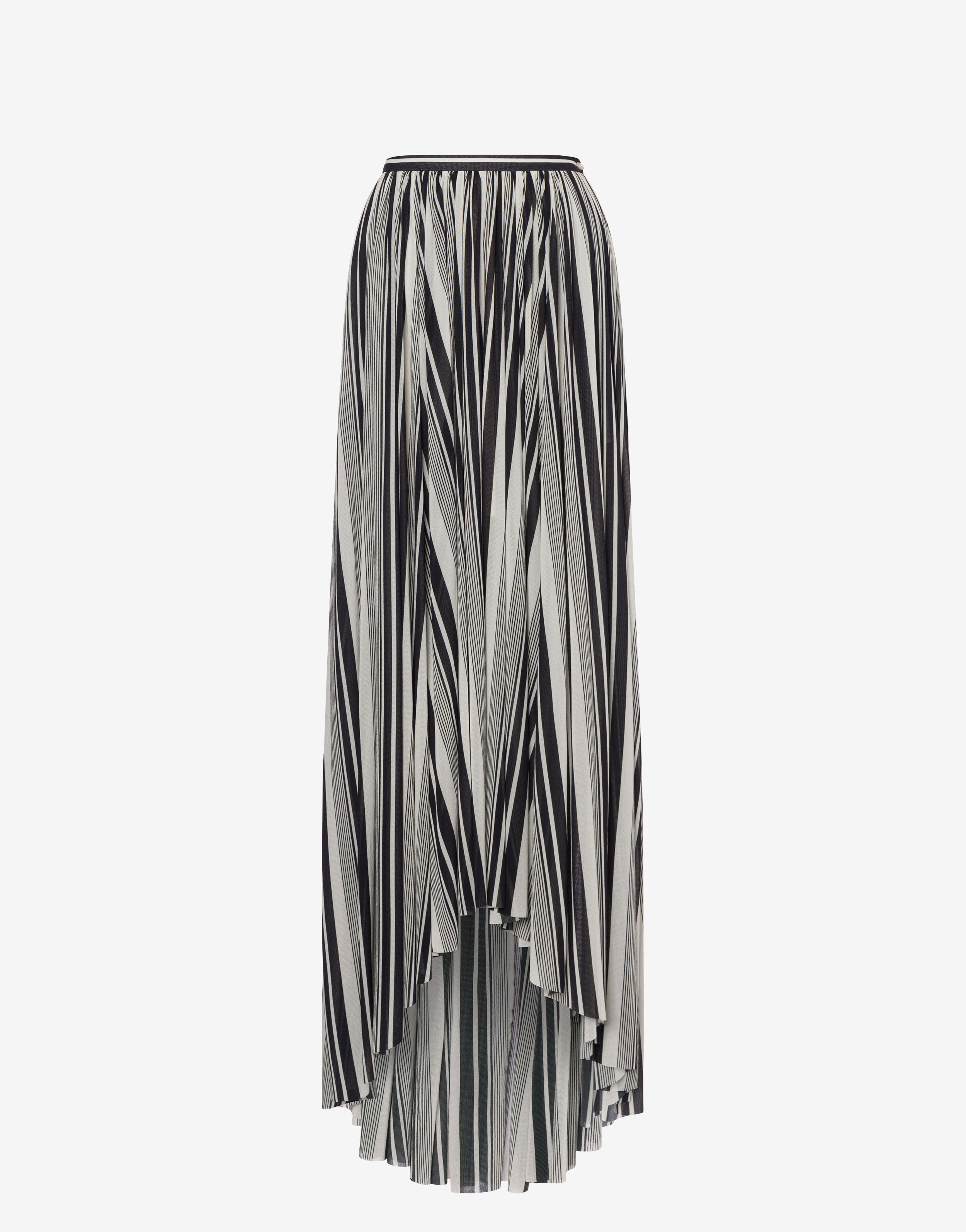 Gonna in tulle stretch con stampa righe、mySite、aoinhome