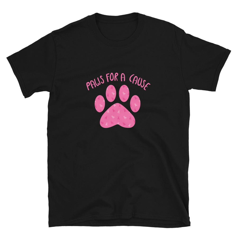 Paws For A Cause Pink Ribbon Paw Print T-Shirt、mySite、camillekostekn