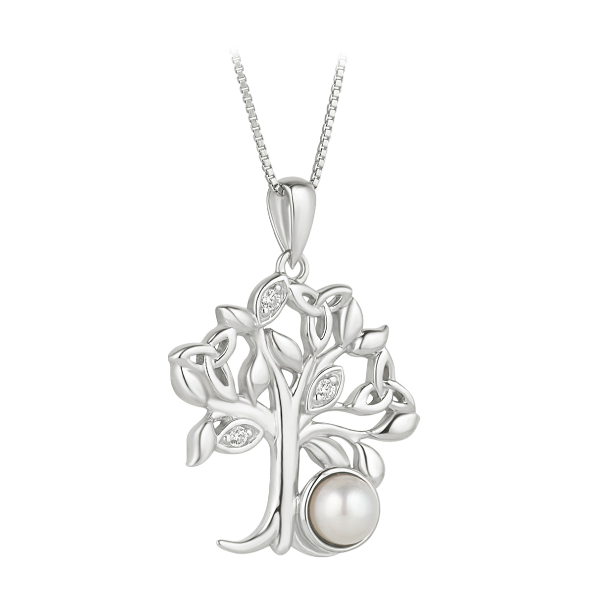Sterling Silver Freshwater Pearl Tree Of Life Necklace、mySite、botmansion
