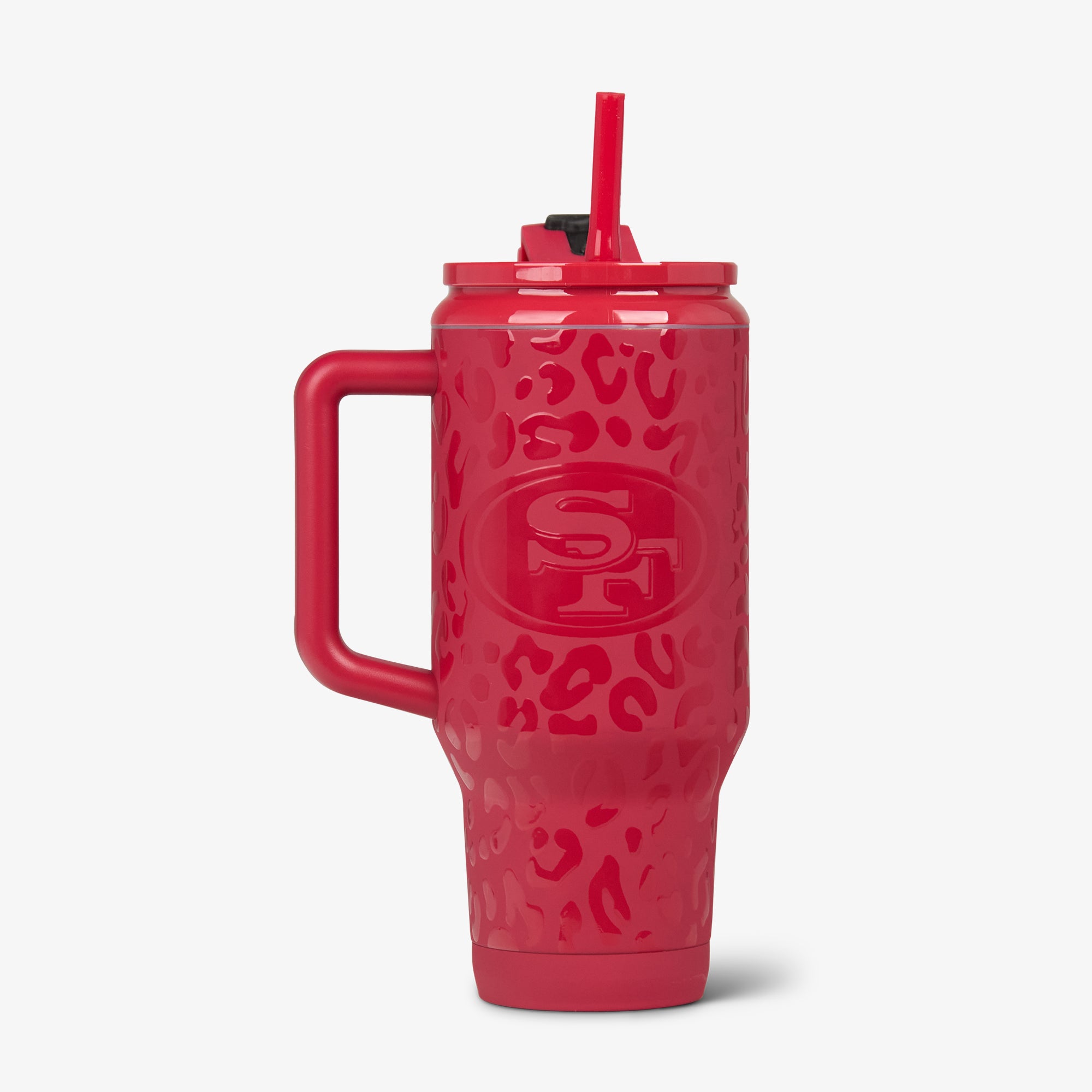 San Francisco 49ers 32 Oz Leopard Flip ‘n’ Sip Travel Mug、mySite、noshort