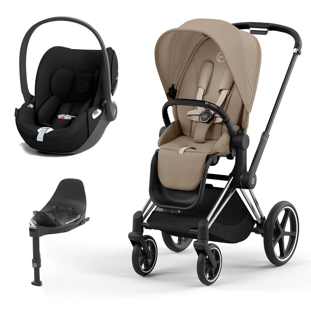  CYBEX Priam Cloud T Travel System - Cozy Beige/Black、mySite、merchandisen