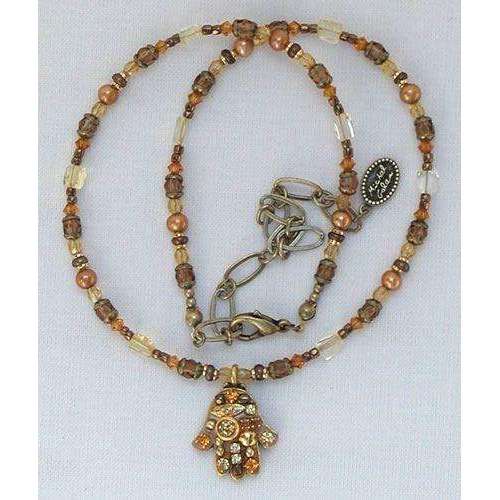 Michal Golan Crystal & Topaz Hamsa Necklace、mySite、topwebapps