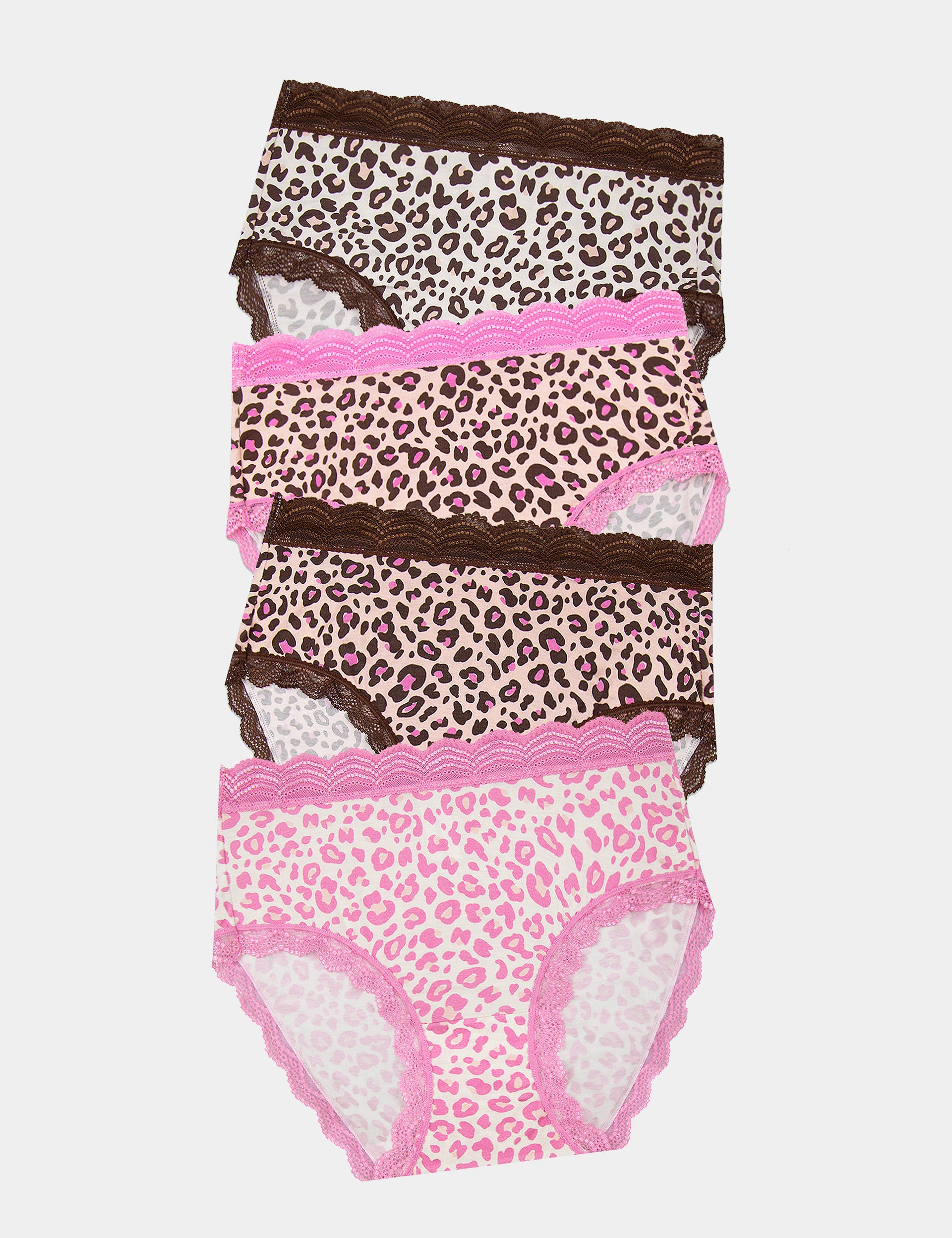 High Rise Knicker Four Pack - Liquorice Leopard、mySite、bengalsvssteelers
