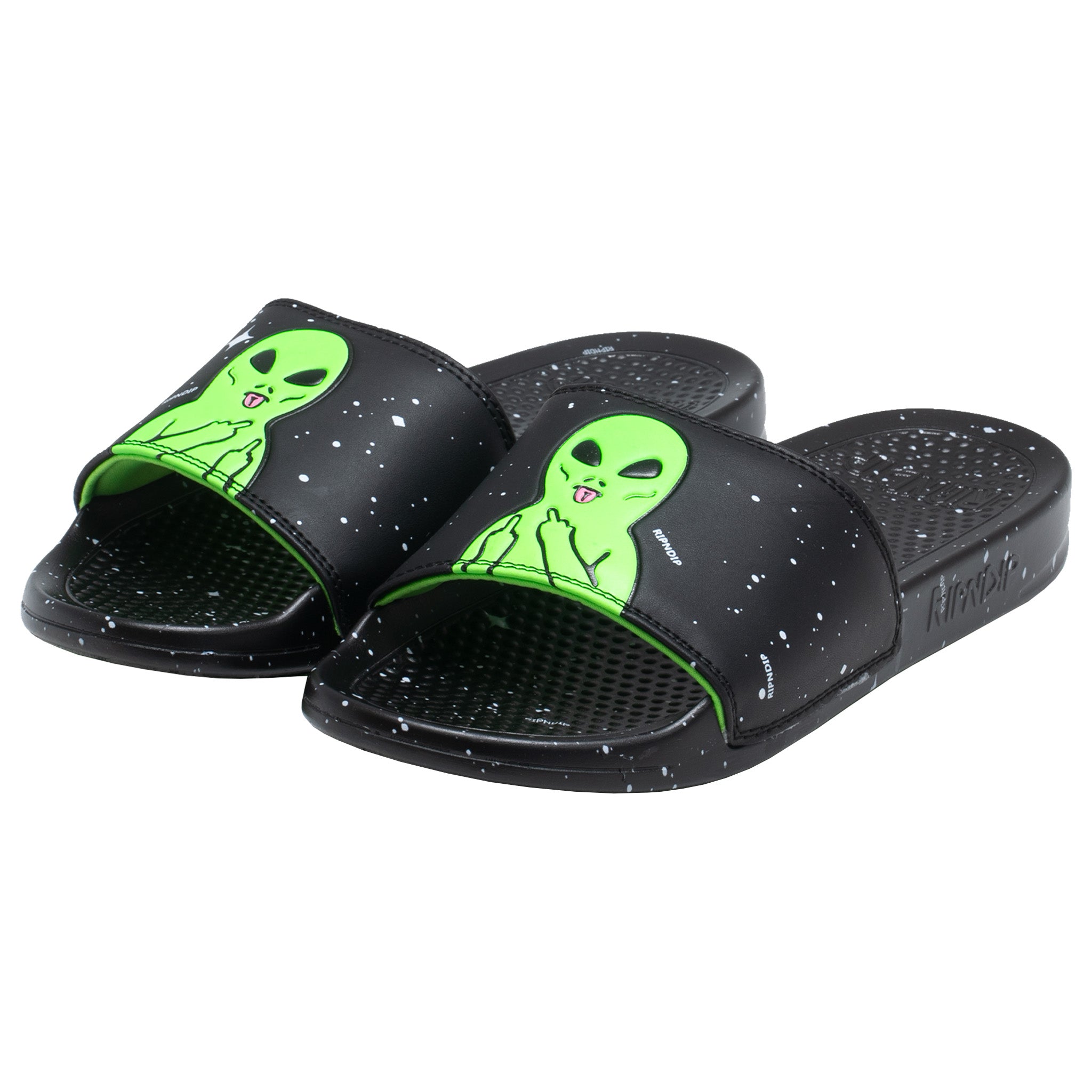  We Out Here Slides (Black/Neon Green)、mySite、merchandisen