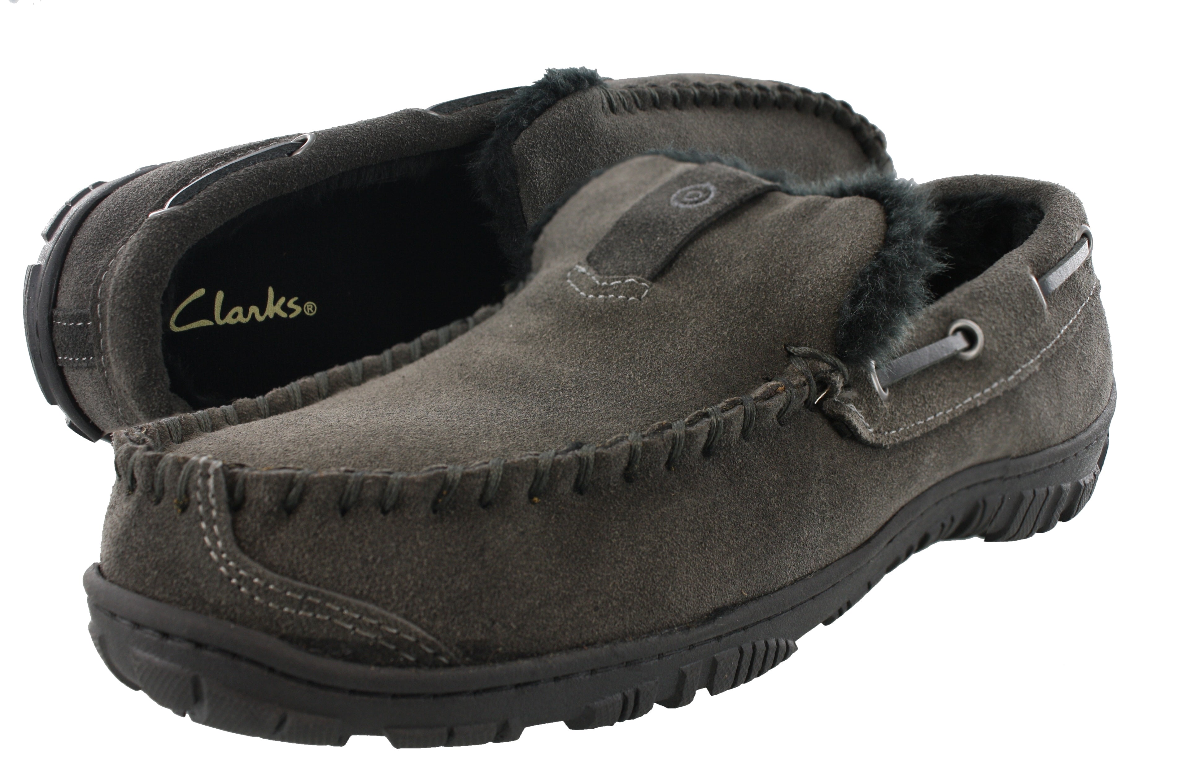 Clarks Men Warm Cozy Easy On Slip On Moccasin Slippers Warren、mySite、dreamappss