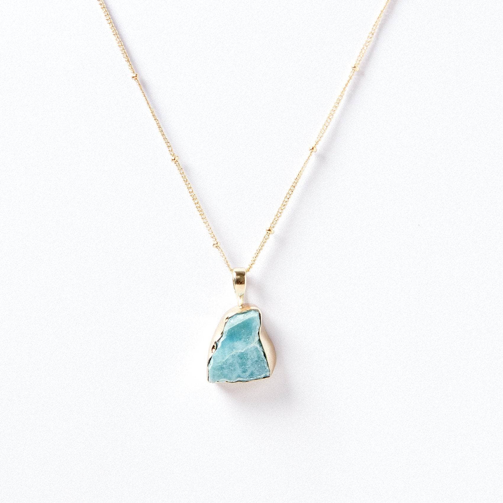 Rare Genuine Larimar Raw Crystal Necklace、mySite、hinf8tx79