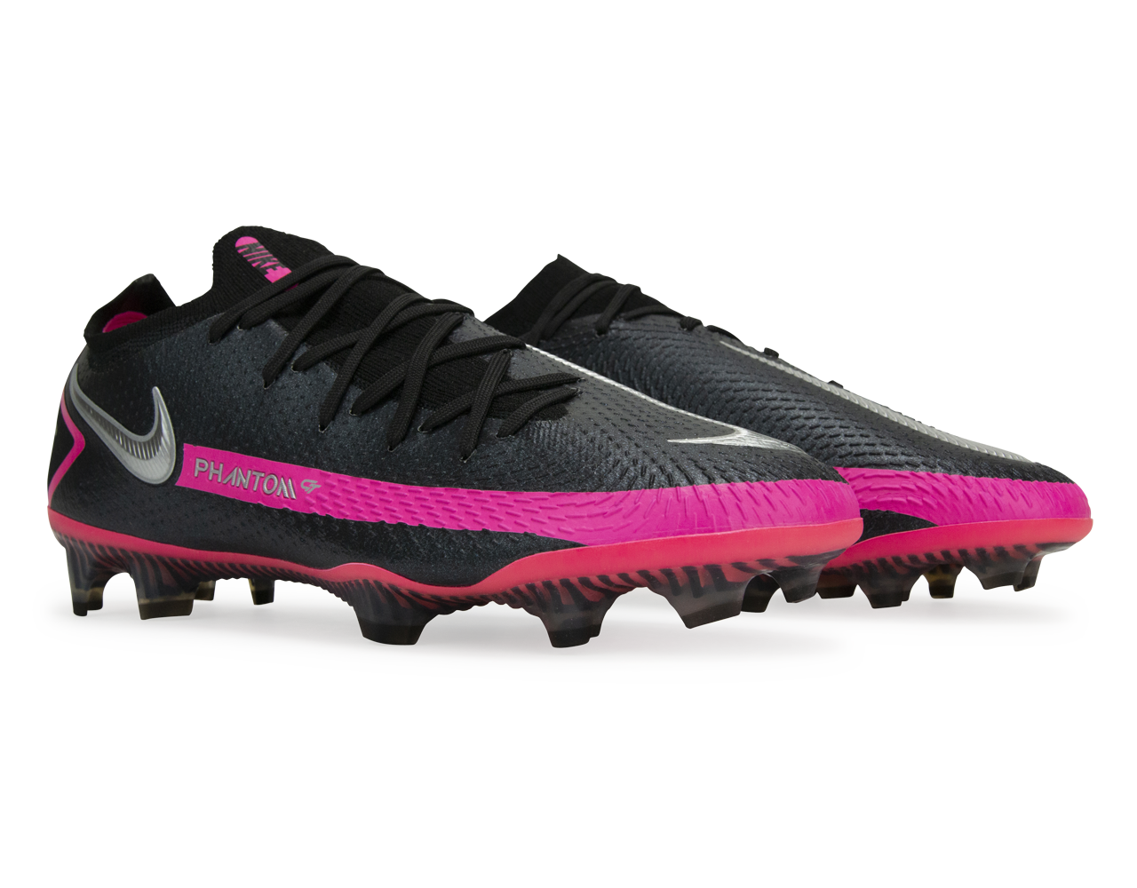 Nike Men's Phantom GT Elite FG Black/Pink Blast/Metallic Silver、mySite、noshort