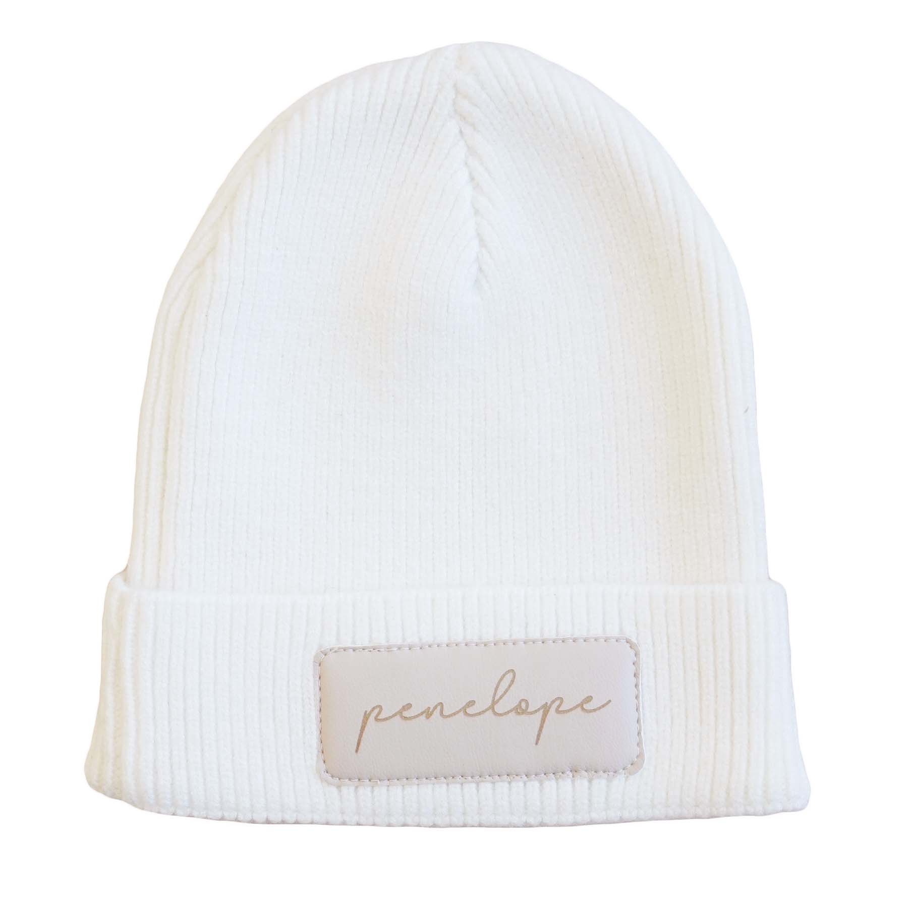  Personalized Leather Patch Beanie | All Colors、mySite、layawaytickets