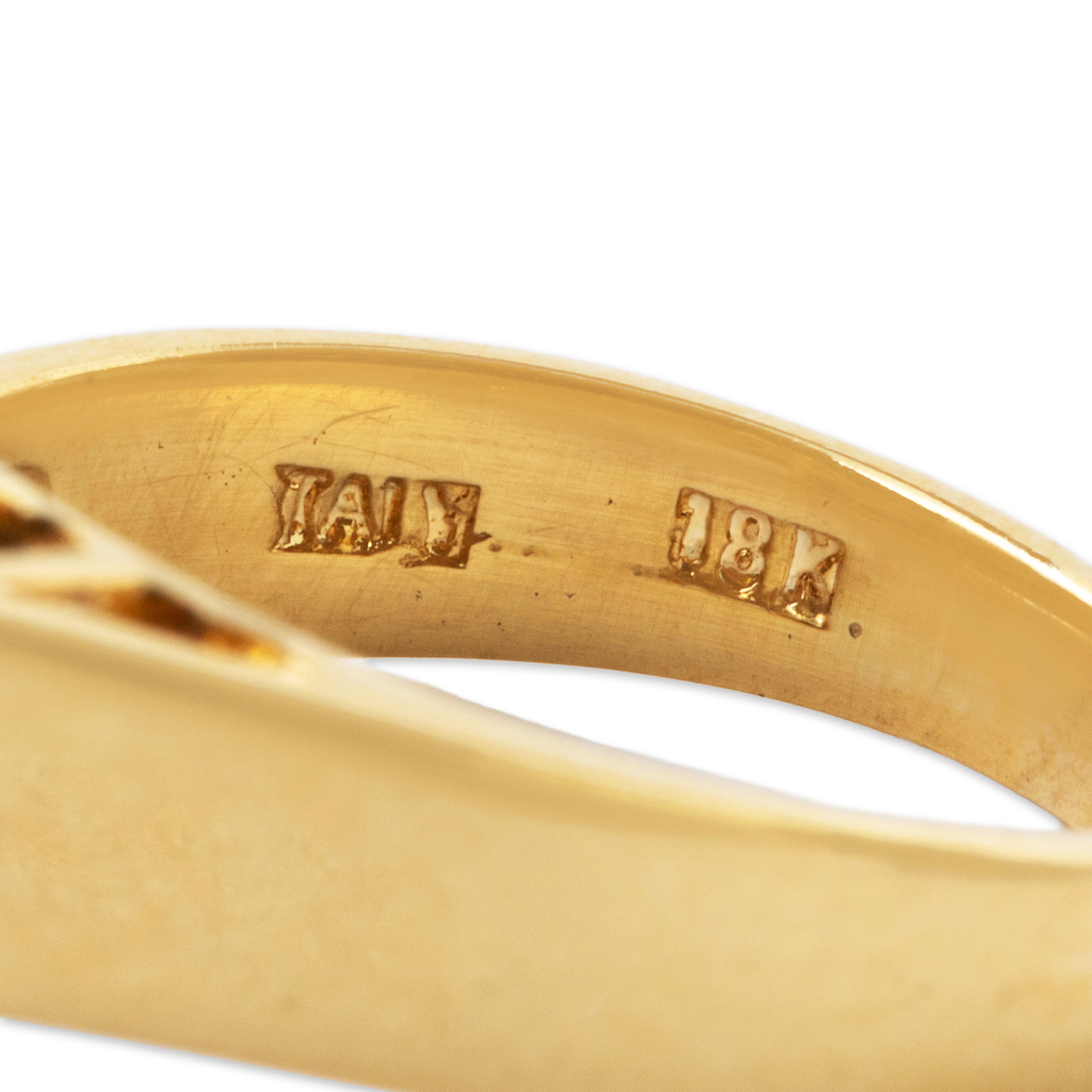 Vintage 18k Yellow Gold Ruby Blue Sapphire Floral Duo Ring 4.50、mySite、hinf8tx79