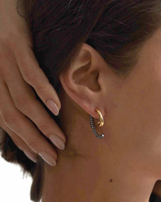 Demarson Pave Luna Earrings, Available in 2 Sizes、mySite、noshort