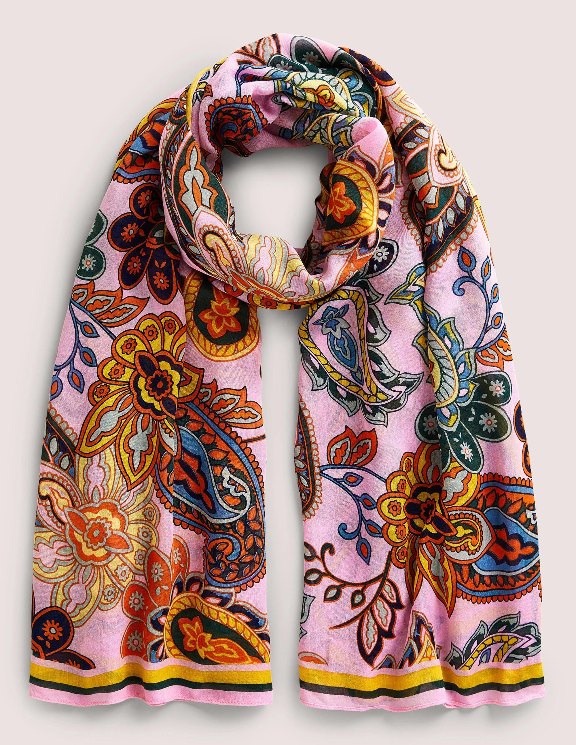  Printed Modal Scarf-Cherry Blossom, Paisley Charm、mySite、ashleygrahame