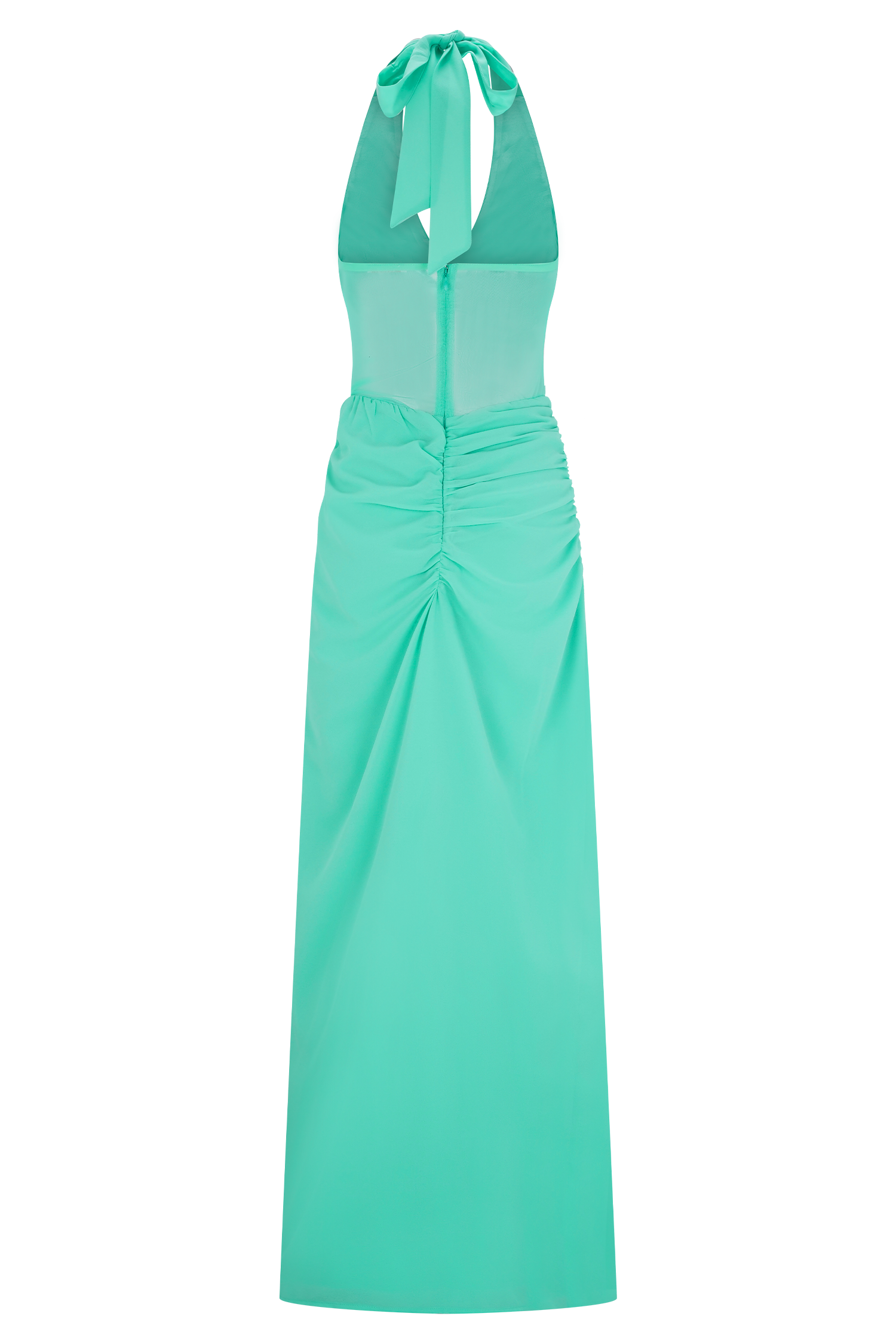 Jonna Chiffon And Mesh Maxi Dress - Lagoon、mySite、solidvoid