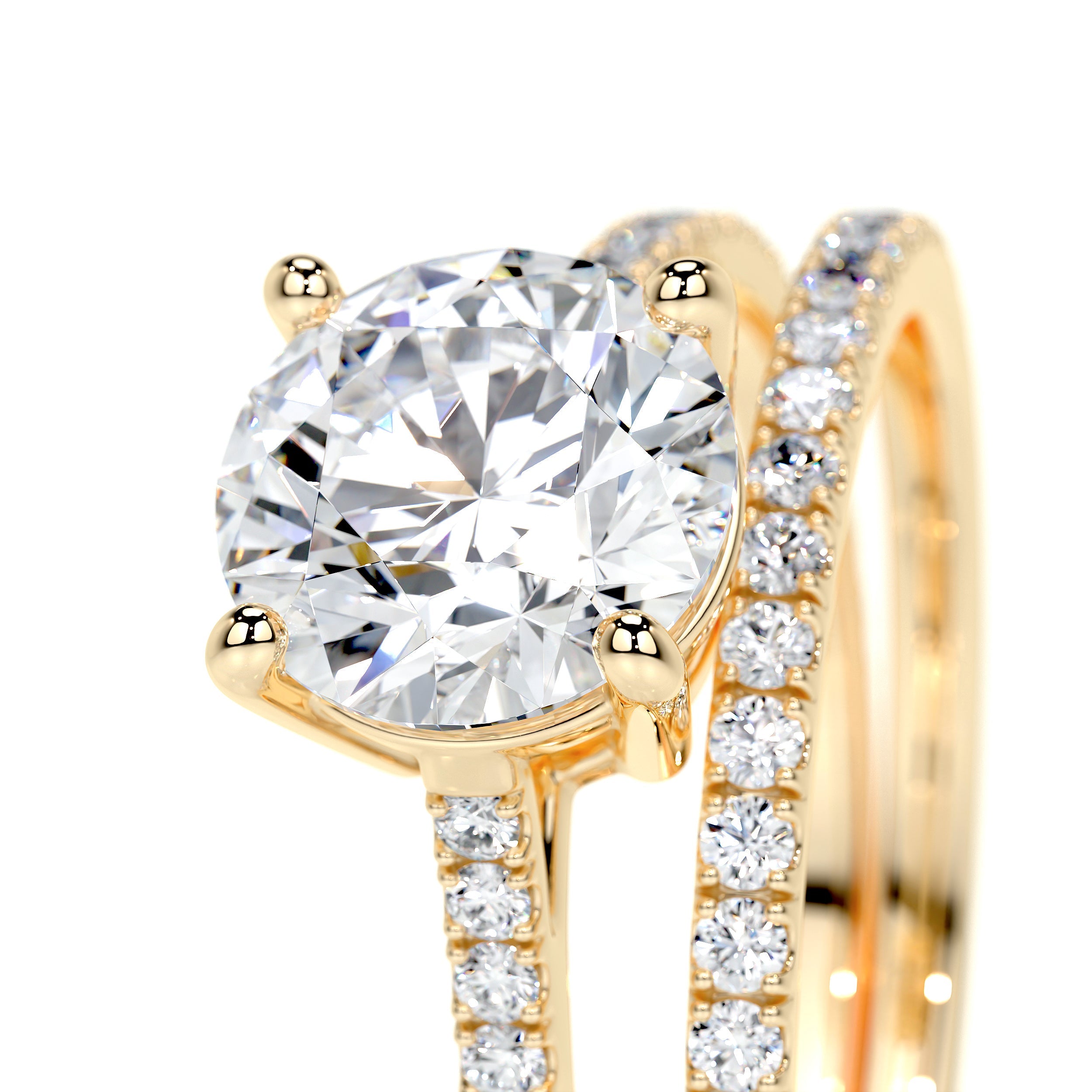 Anna Lab Grown Diamond Bridal Set -18K Yellow Gold、mySite、hinf8tx79
