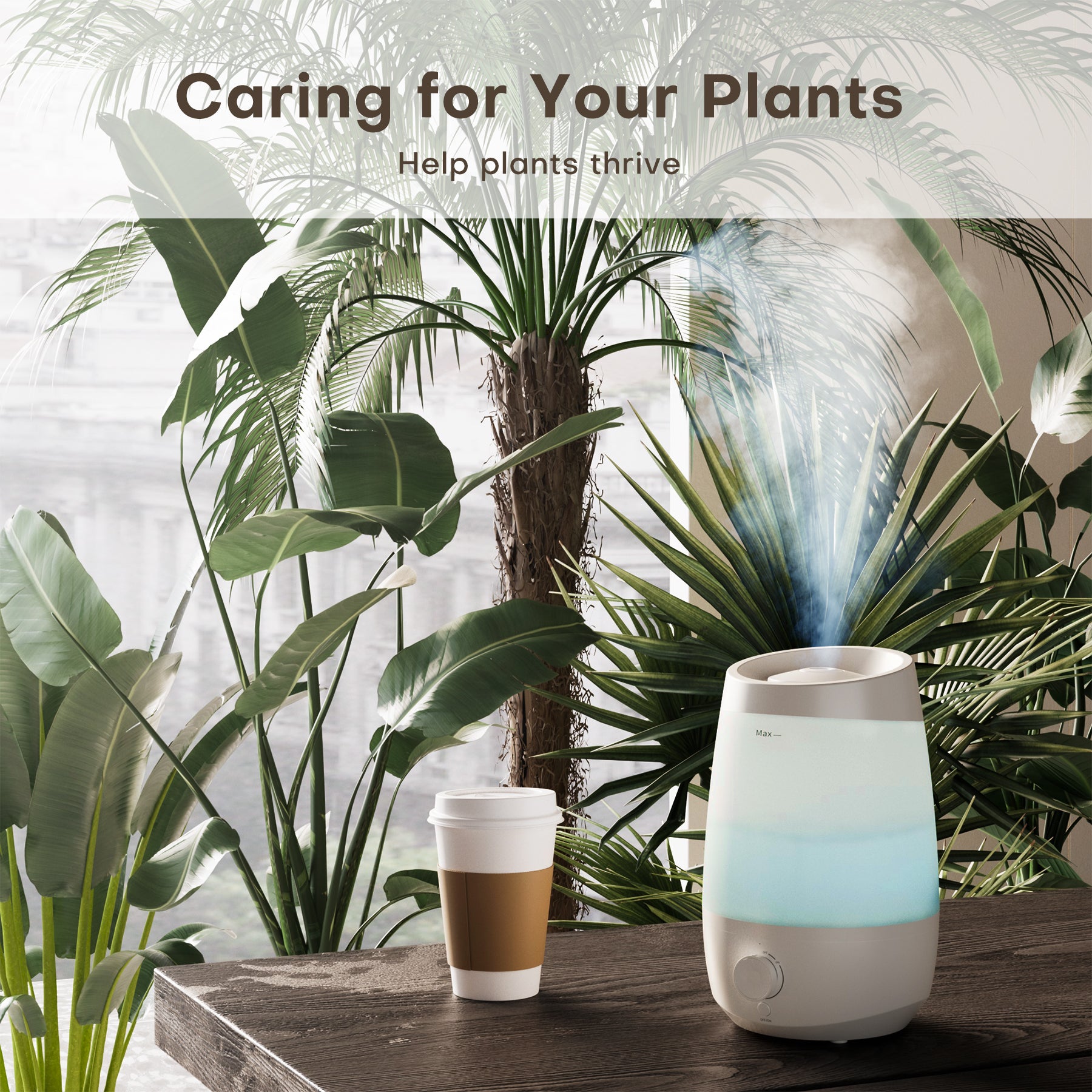 KLOUDIC Humidifier for Home Bedroom, Cool Mist Top Fill 2.5L Essential Oil Diffuser Humidifiers for Baby Nursery and Plants、mySite、fannypackpong