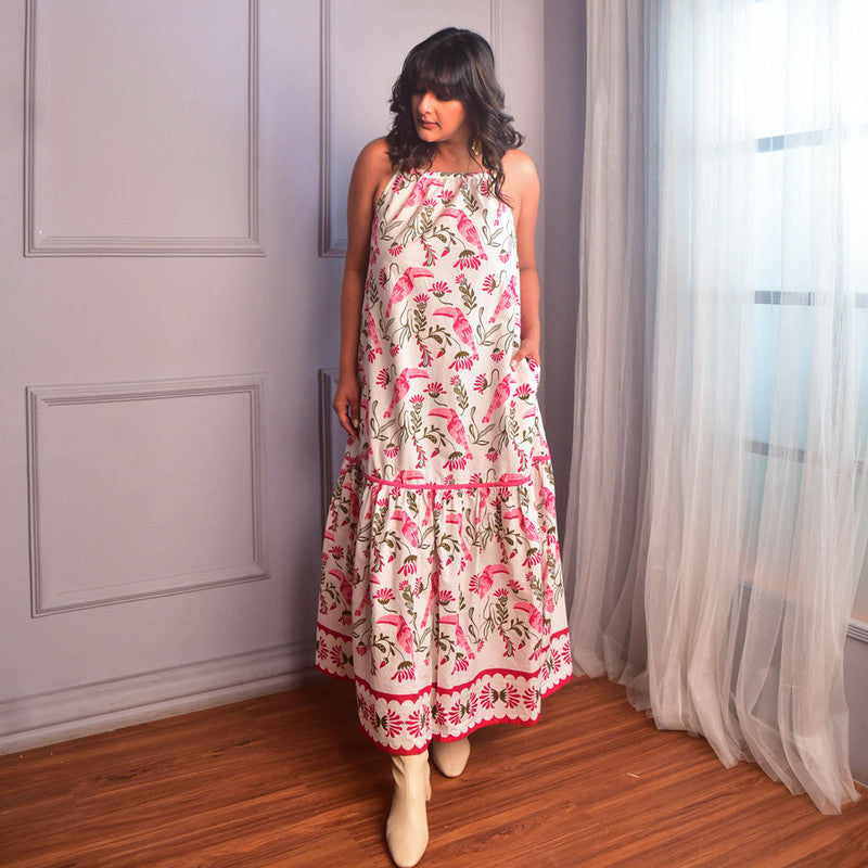 Cotton Ruffle Dress For Women | Floral Print | Pink、mySite、camillekostekn