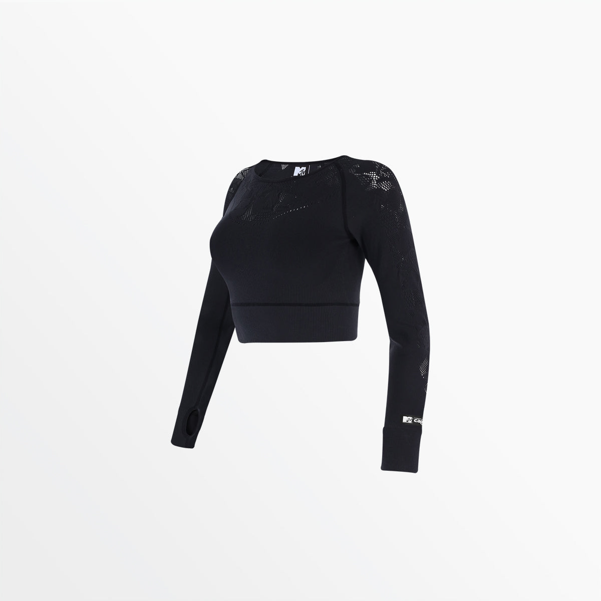 MTV WOMEN'S SPORTY LONG SLEEVE CROP