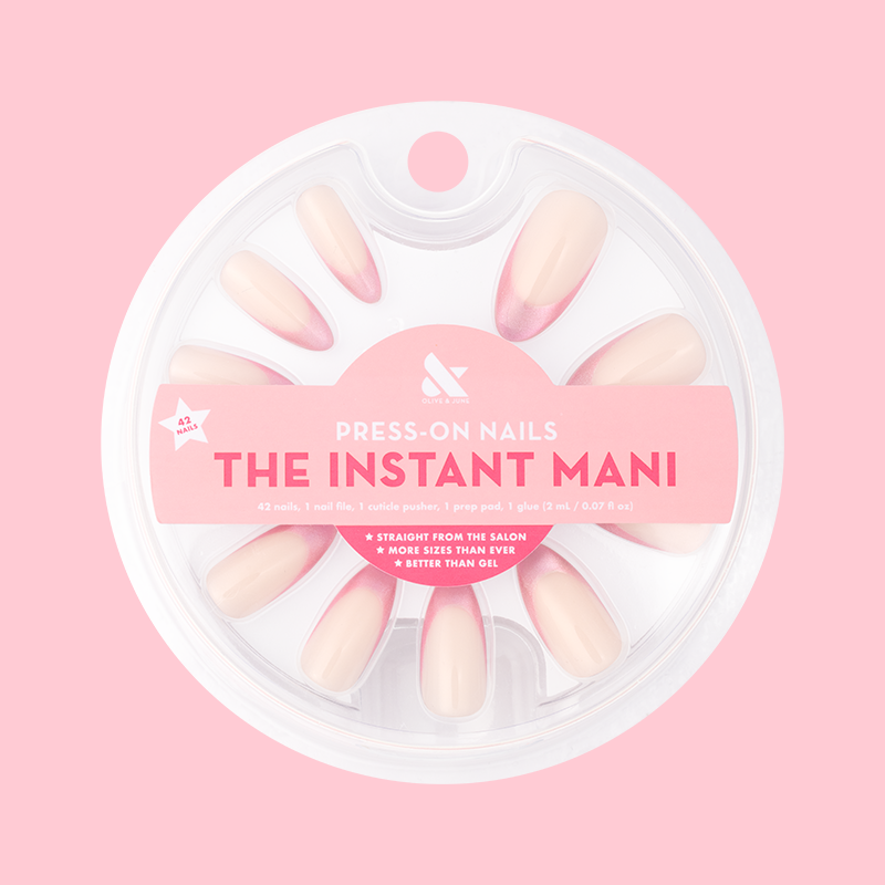 Thick Velvet French - Press-On | Long | Almond、mySite、solidvoid