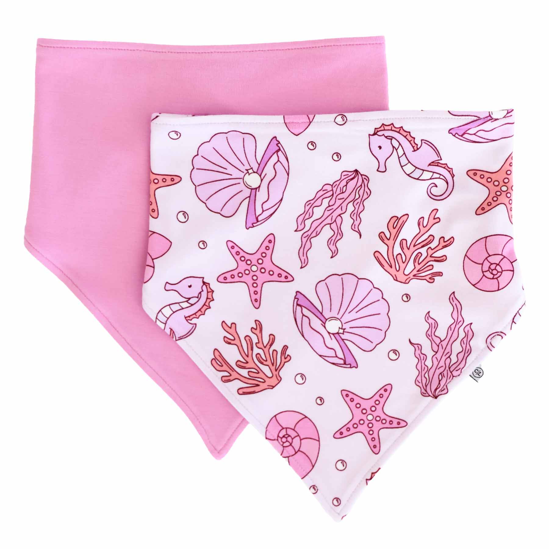  Tiny Tides 2pc Bandana Bibs | Pink、mySite、layawaytickets