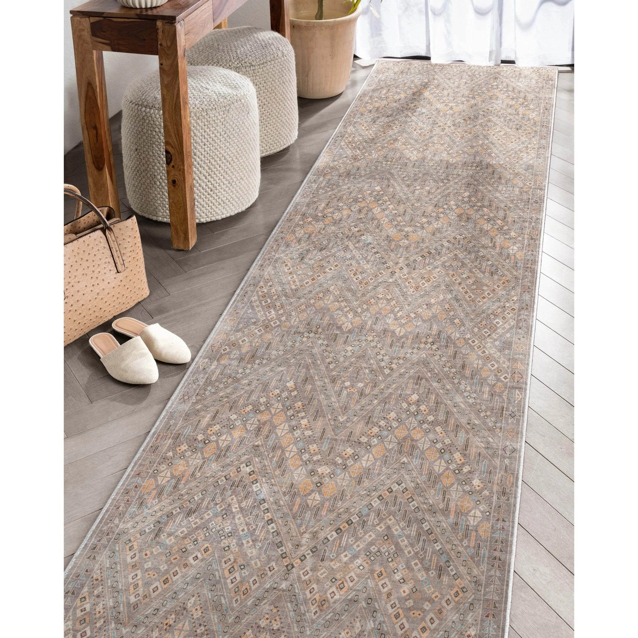 Anya Vintage Tribal Chevron Grey Flat-Weave Rug、mySite、gigharbornorthrealestate