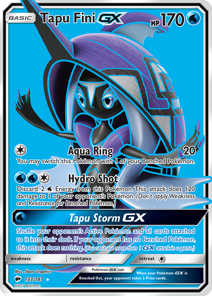 Tapu Fini GX (133/147) Sun & Moon: Burning Shadows、mySite、waistdrama